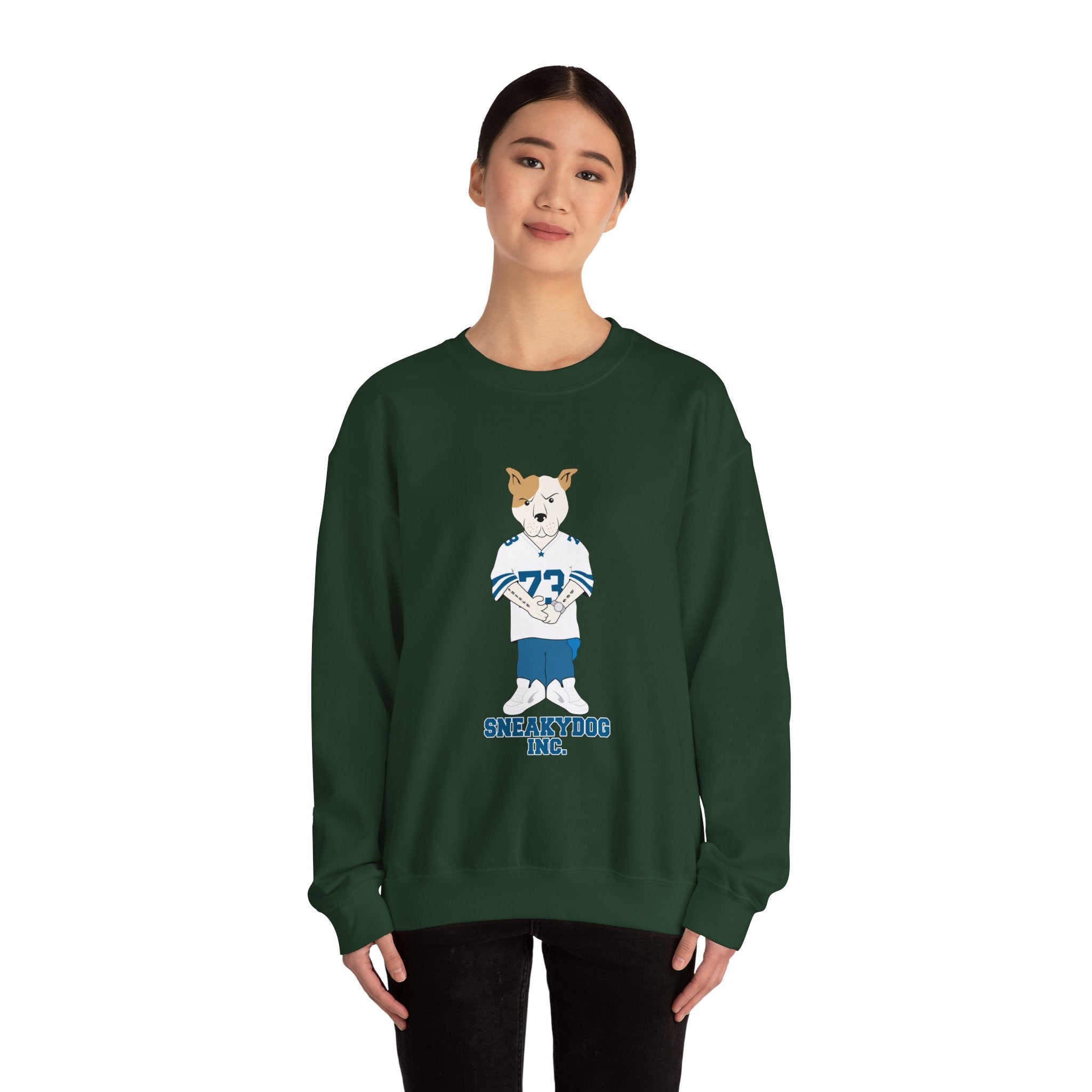 Sneakydog Inc. Football Jersey Crewneck Sweatshirt – Vintage Graphic