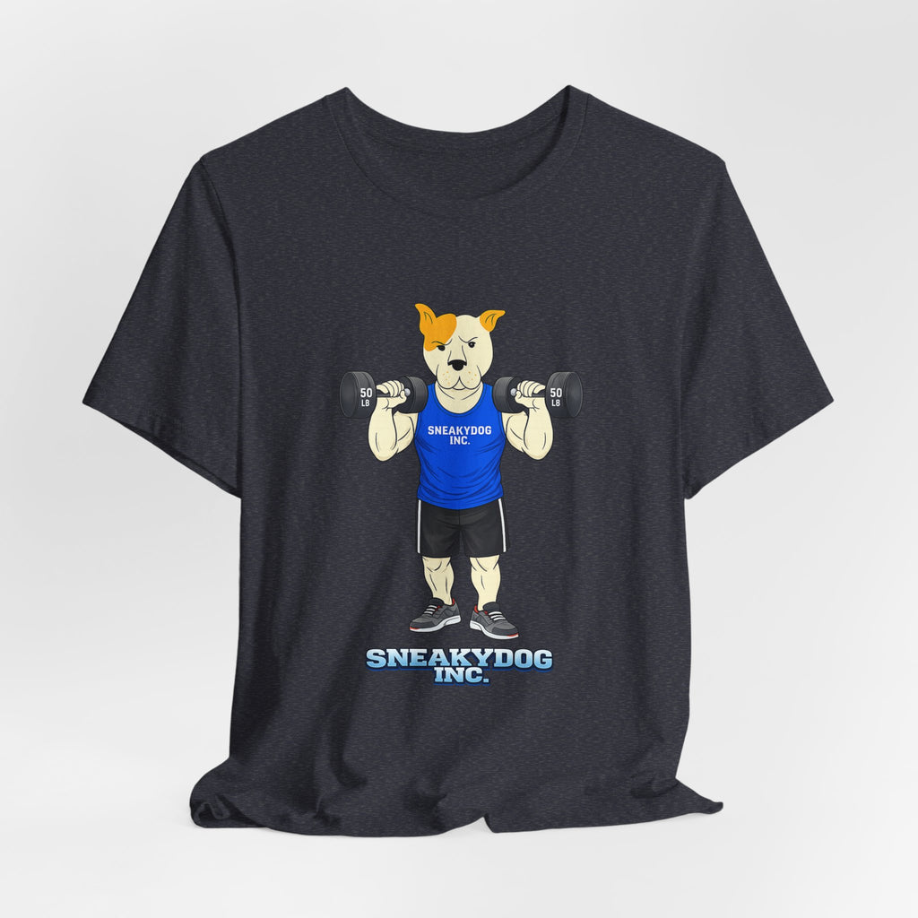 Sneakydog Inc. Workout Blue Graphic — Vintage Short Sleeve T-Shirt