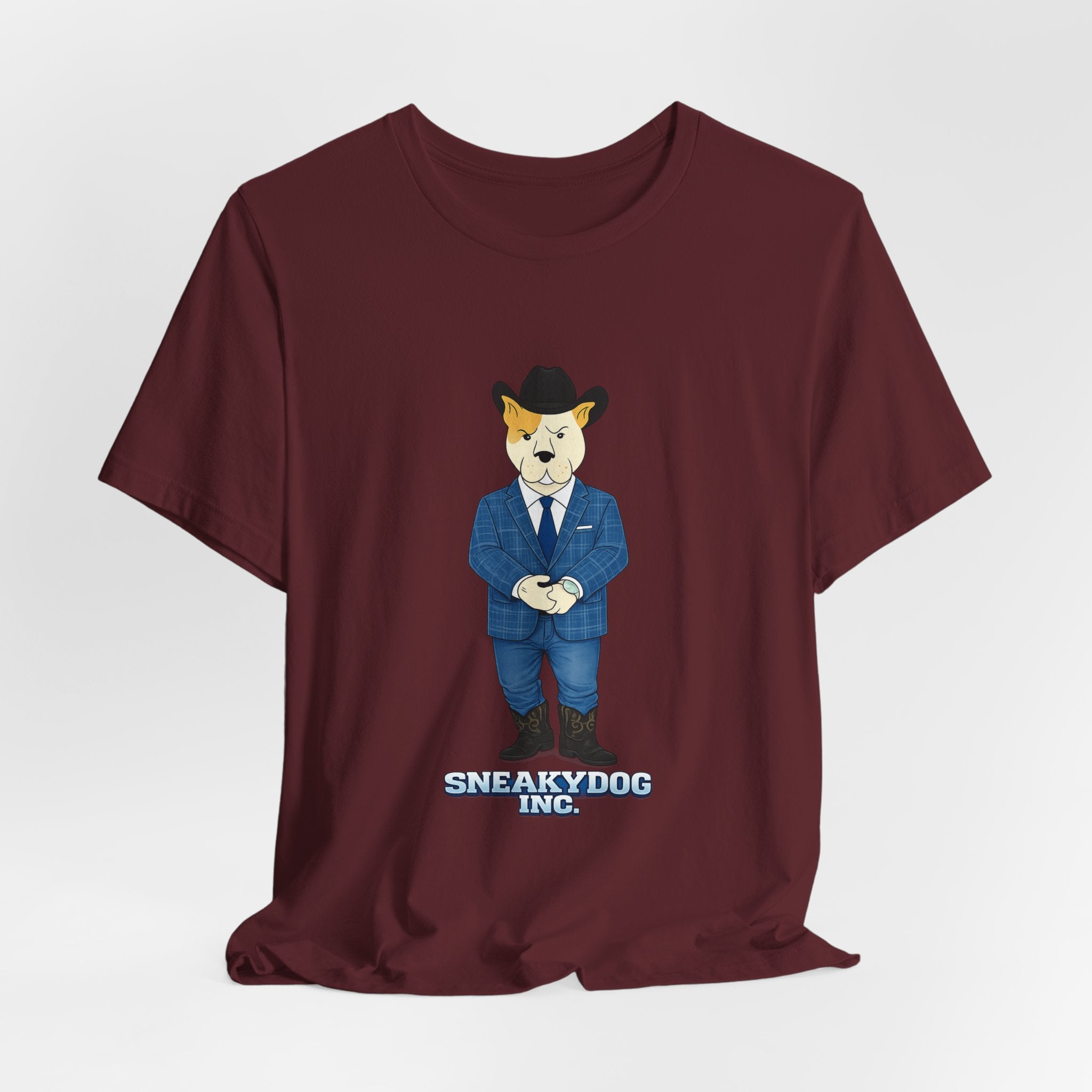 Sneakydog Inc. Cowboy Suit Graphic — Vintage Short Sleeve T-Shirt