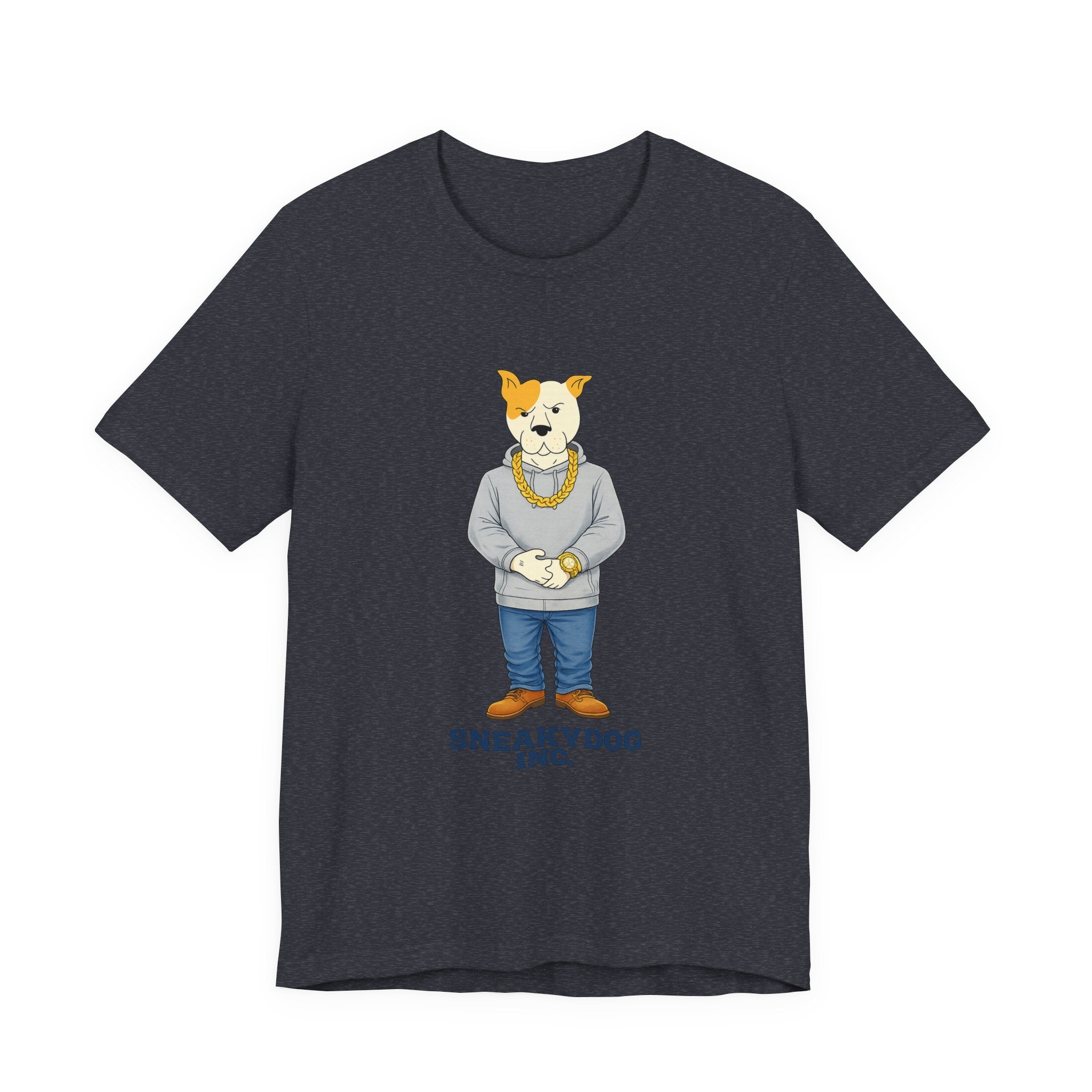 Sneakydog Inc. Grey Hoodie — Vintage Short Sleeve T-Shirt