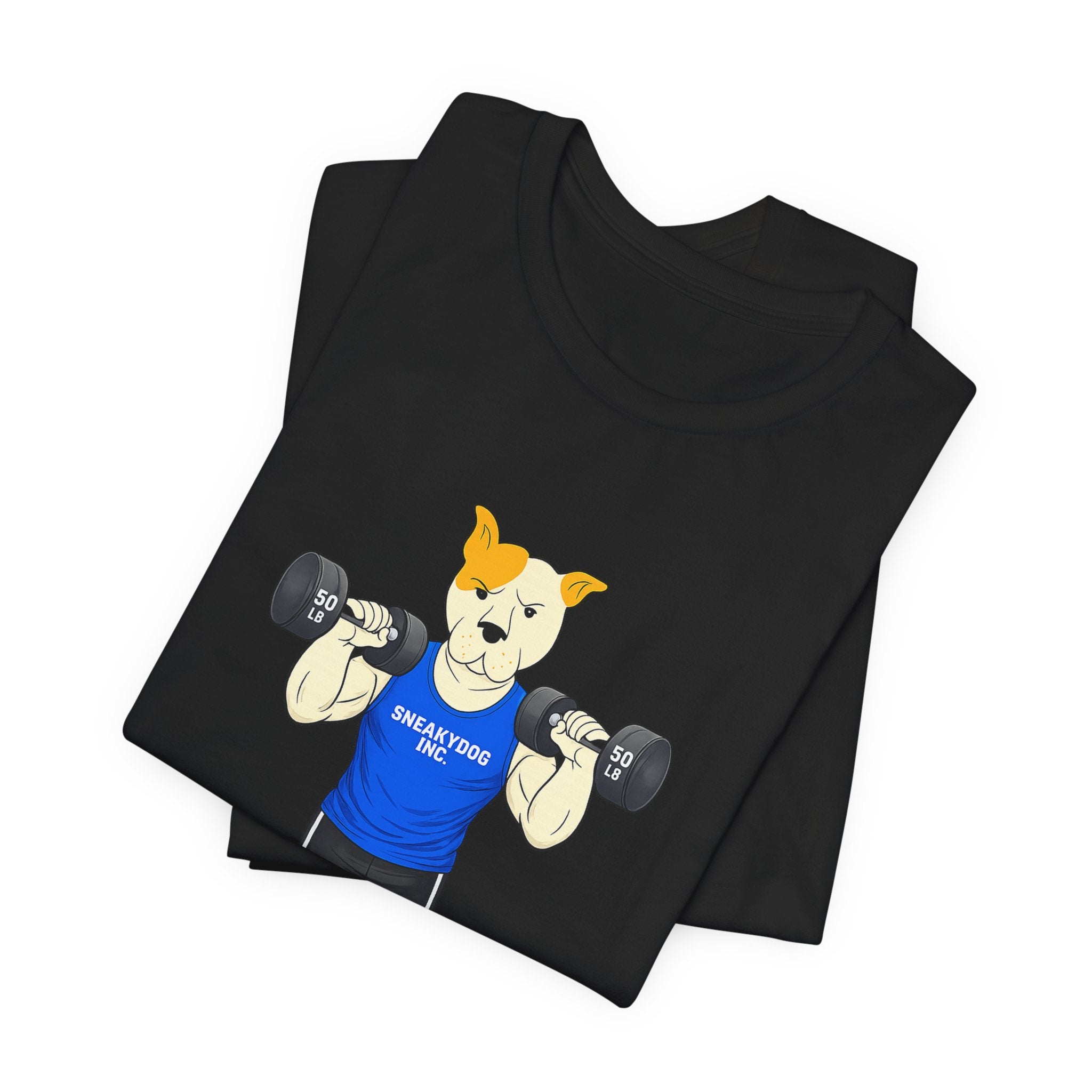Sneakydog Inc. Workout Blue Graphic — Vintage Short Sleeve T-Shirt