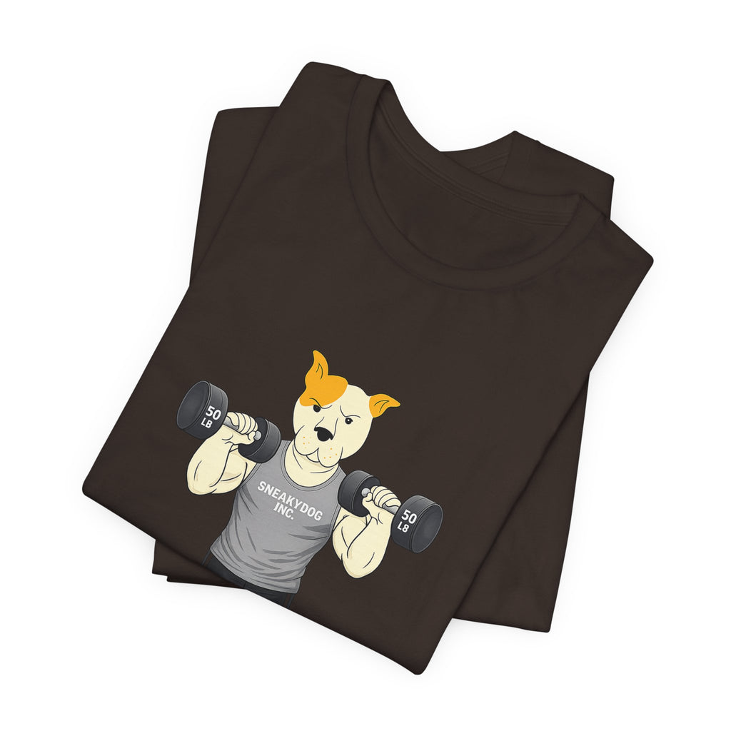 Sneakydog Inc. Workout Grey Graphic — Vintage Short Sleeve T-Shirt