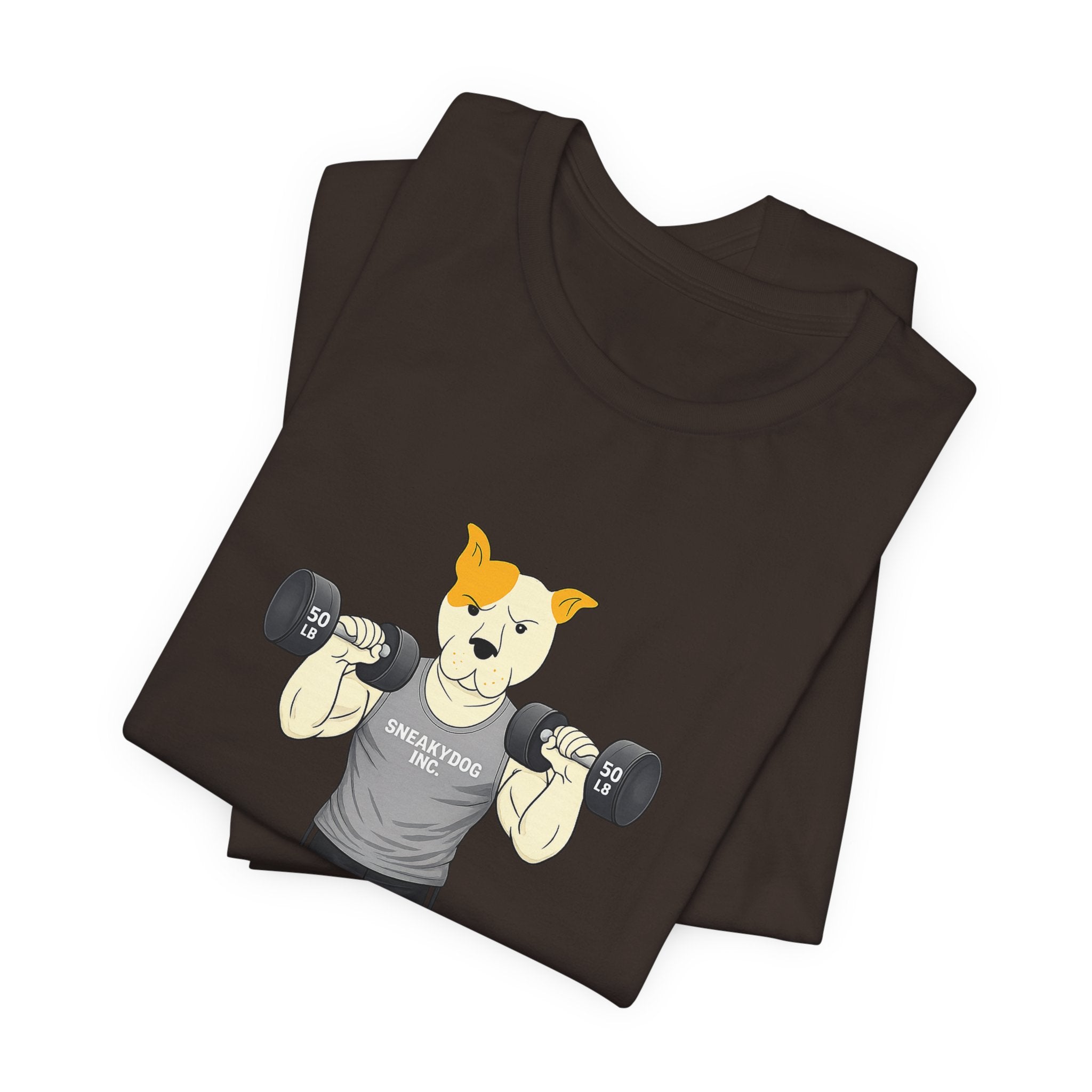Sneakydog Inc. Workout Grey Graphic — Vintage Short Sleeve T-Shirt
