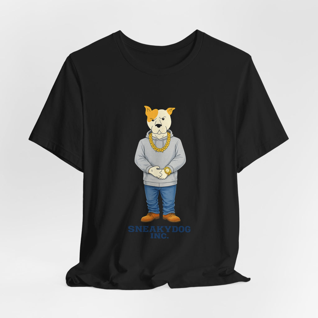 Sneakydog Inc. Grey Hoodie — Vintage Short Sleeve T-Shirt
