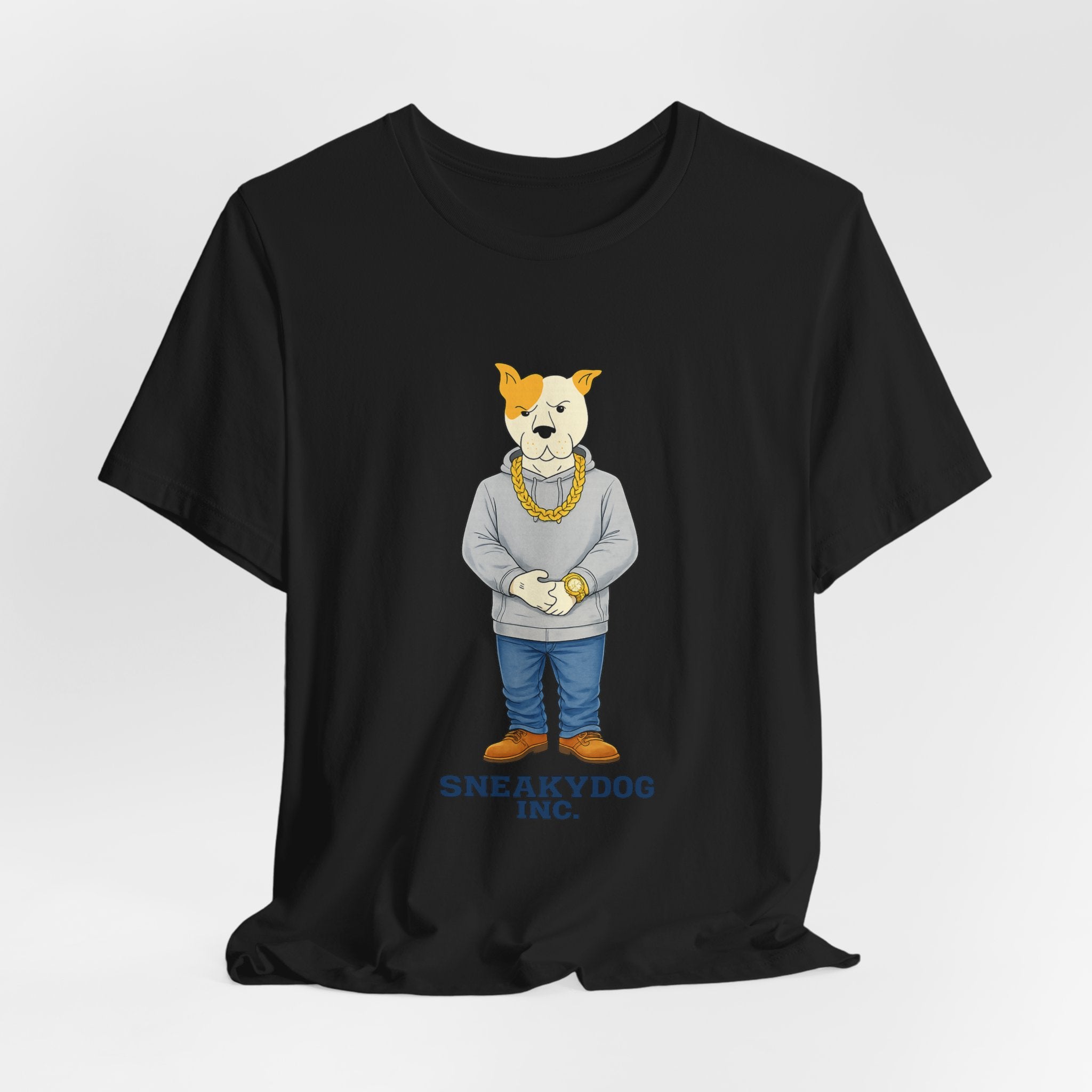 Sneakydog Inc. Grey Hoodie — Vintage Short Sleeve T-Shirt