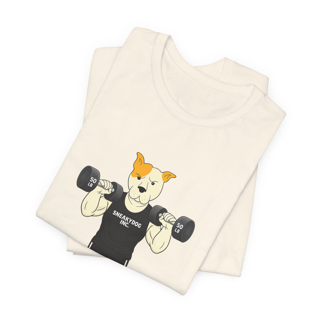Sneakydog Inc. Workout Black Graphic — Vintage Short Sleeve T-Shirt