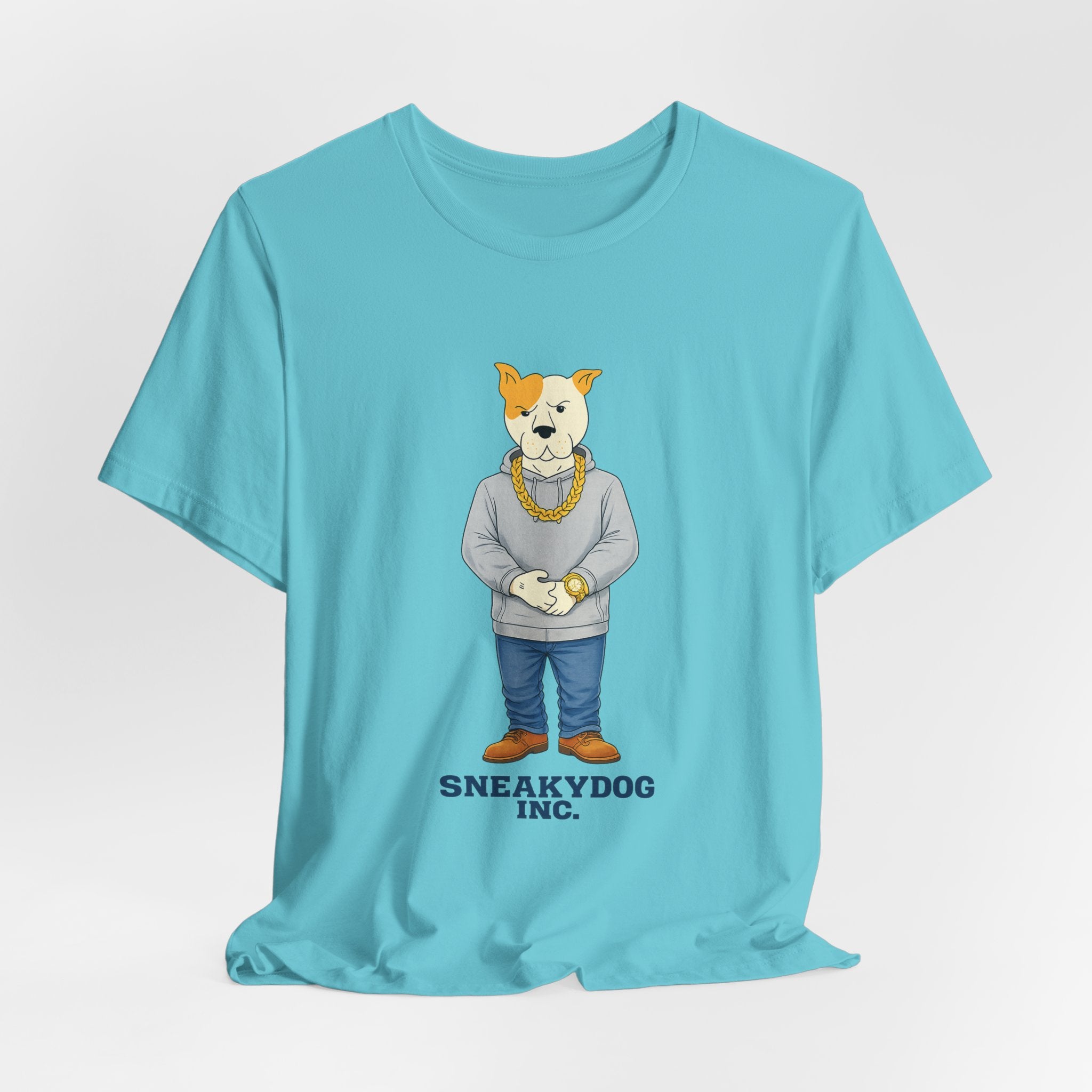 Sneakydog Inc. Grey Hoodie — Vintage Short Sleeve T-Shirt
