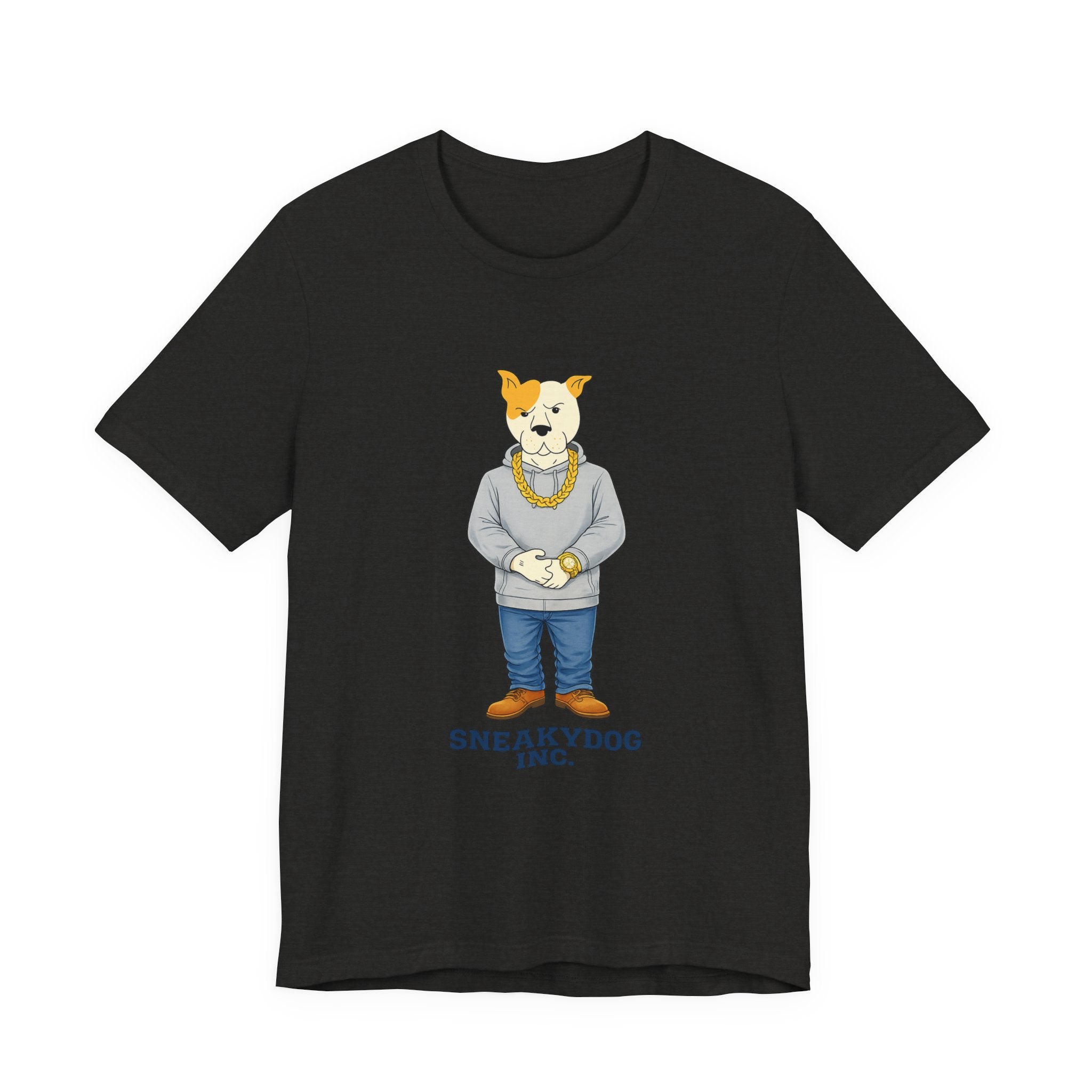 Sneakydog Inc. Grey Hoodie — Vintage Short Sleeve T-Shirt