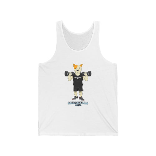 Sneakydog Inc. "Strength Through Paws" Black Workout Graphic Tank