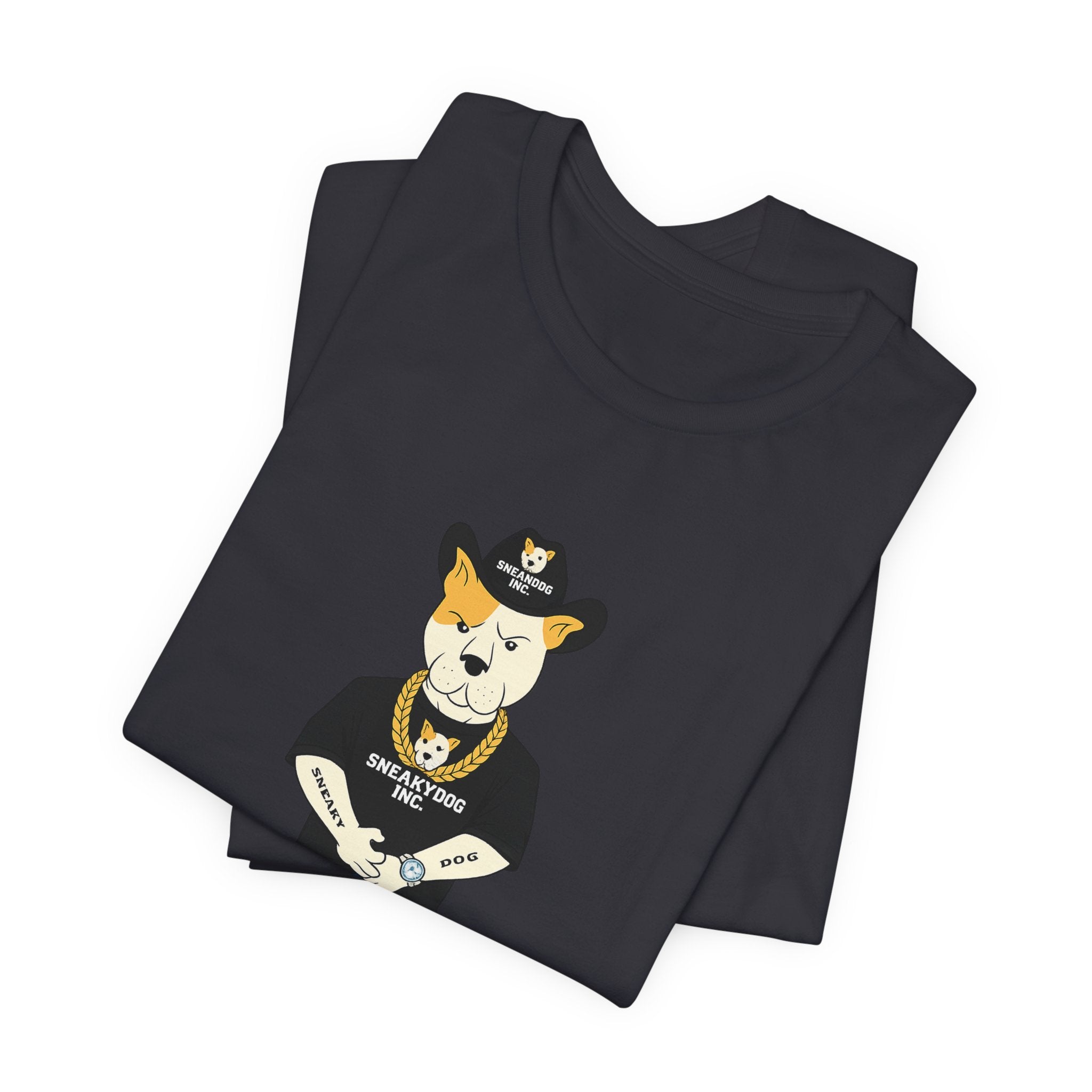 Sneakydog Inc. Cowboy Black Graphic — Vintage Short Sleeve T-Shirt