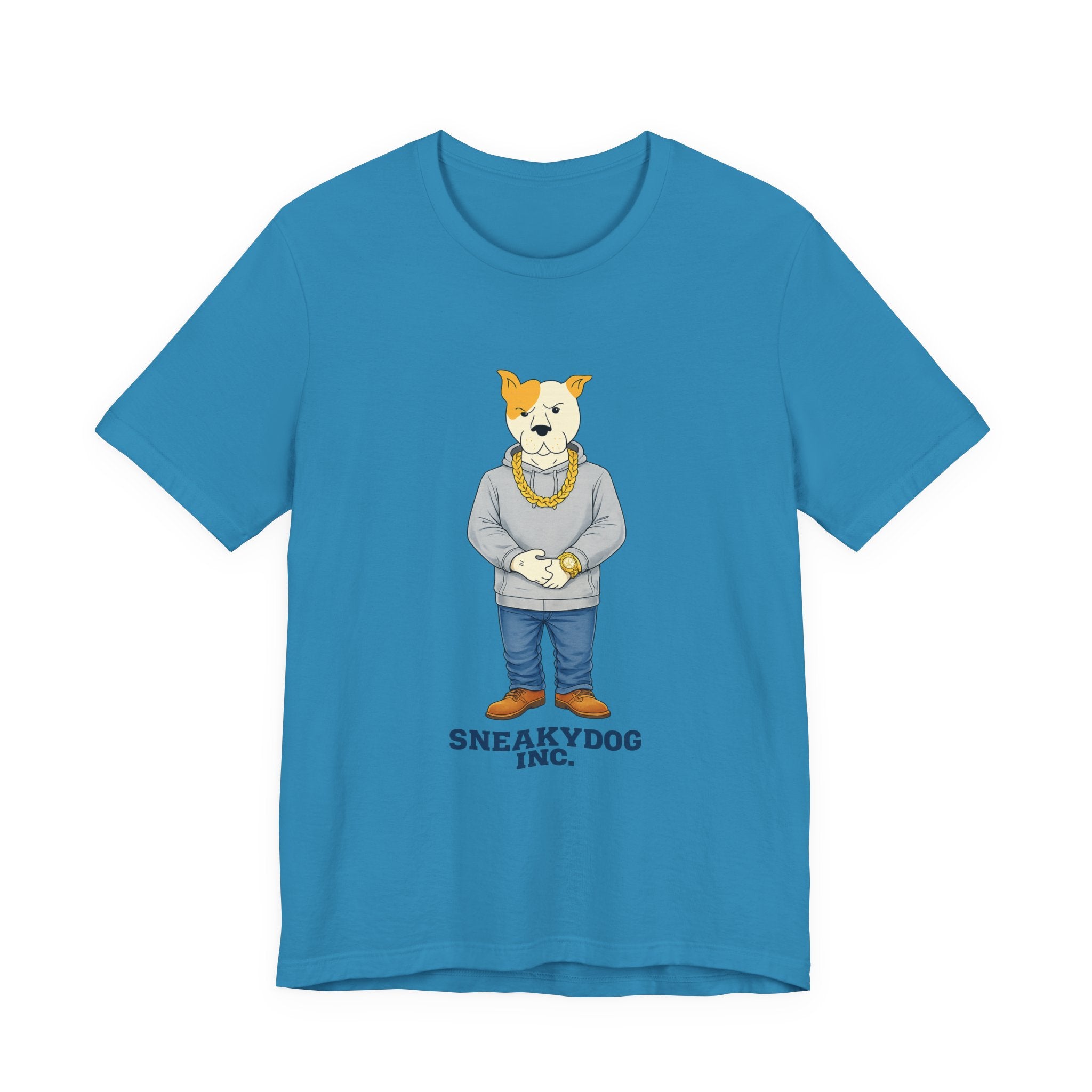 Sneakydog Inc. Grey Hoodie — Vintage Short Sleeve T-Shirt