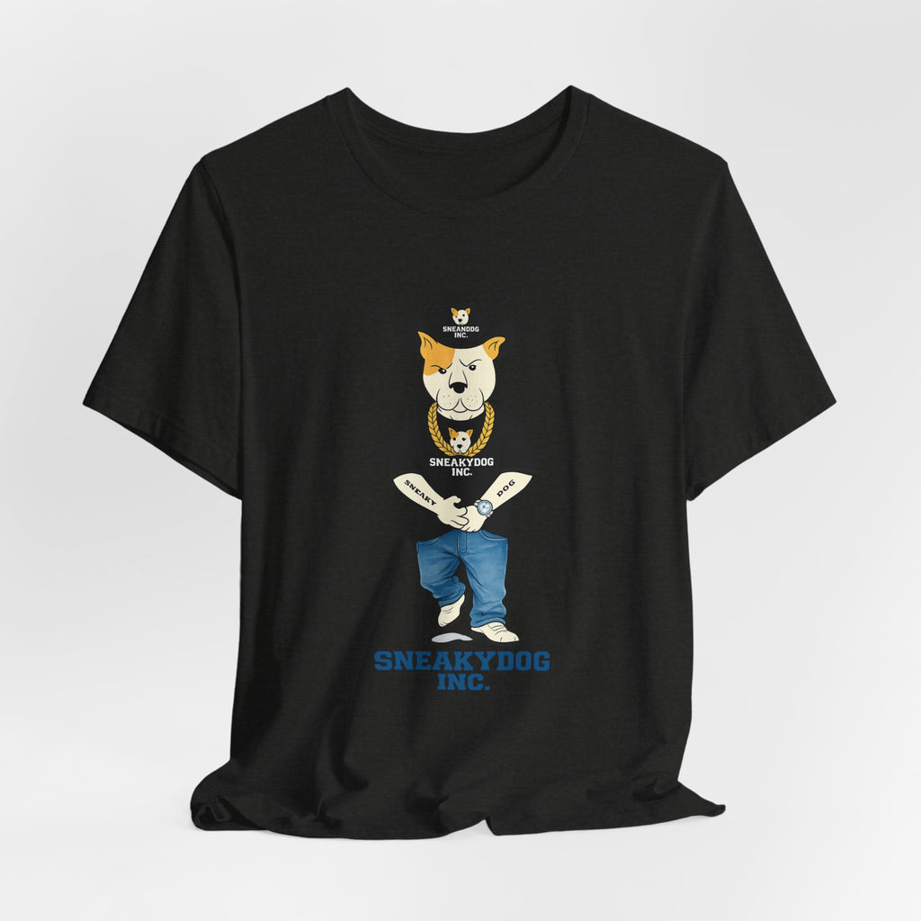 Sneakydog Inc. Cowboy Black Graphic — Vintage Short Sleeve T-Shirt