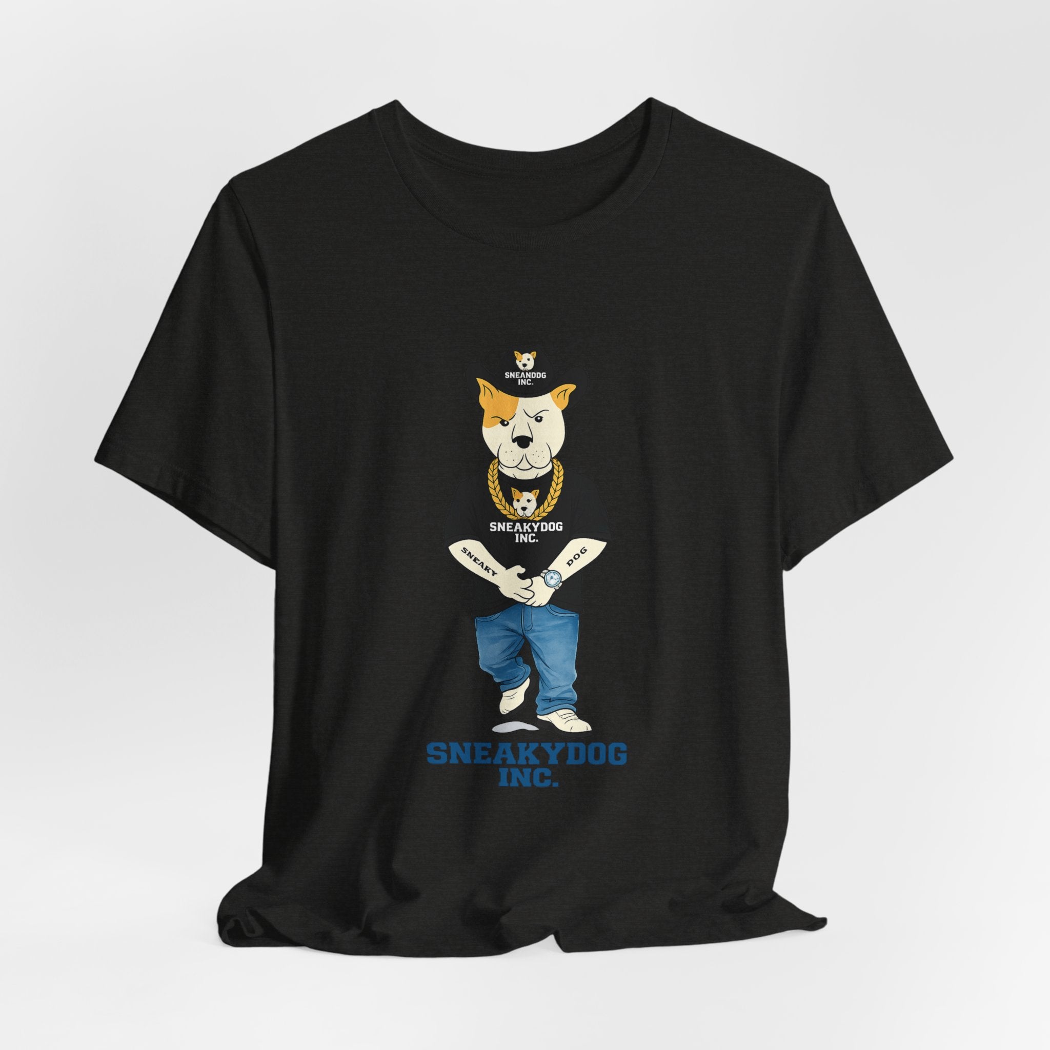Sneakydog Inc. Cowboy Black Graphic — Vintage Short Sleeve T-Shirt
