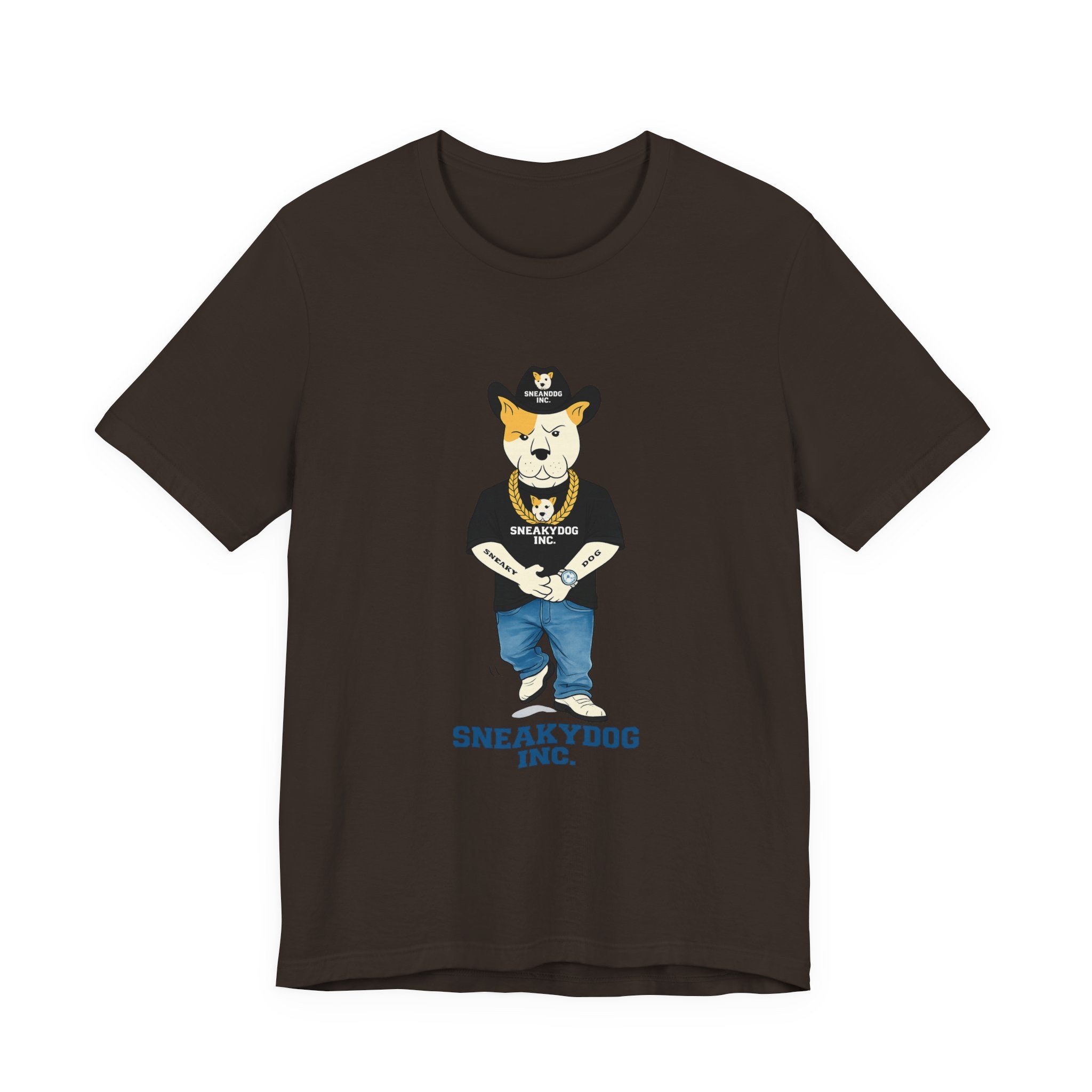 Sneakydog Inc. Cowboy Black Graphic — Vintage Short Sleeve T-Shirt