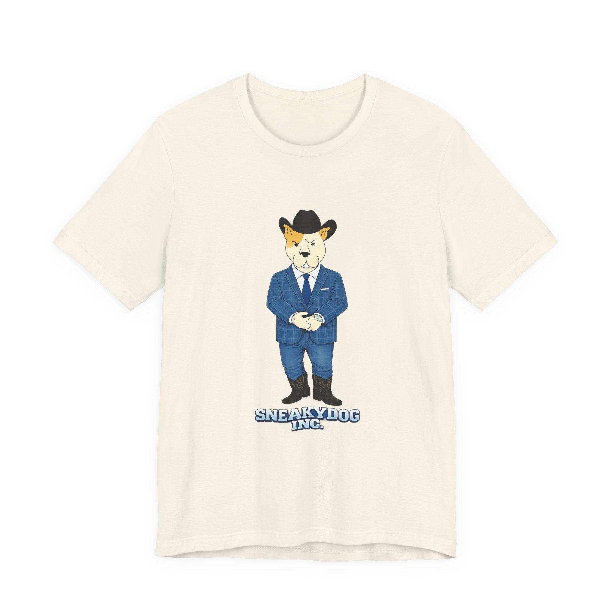Sneakydog Inc. Cowboy Suit Graphic — Vintage Short Sleeve T-Shirt