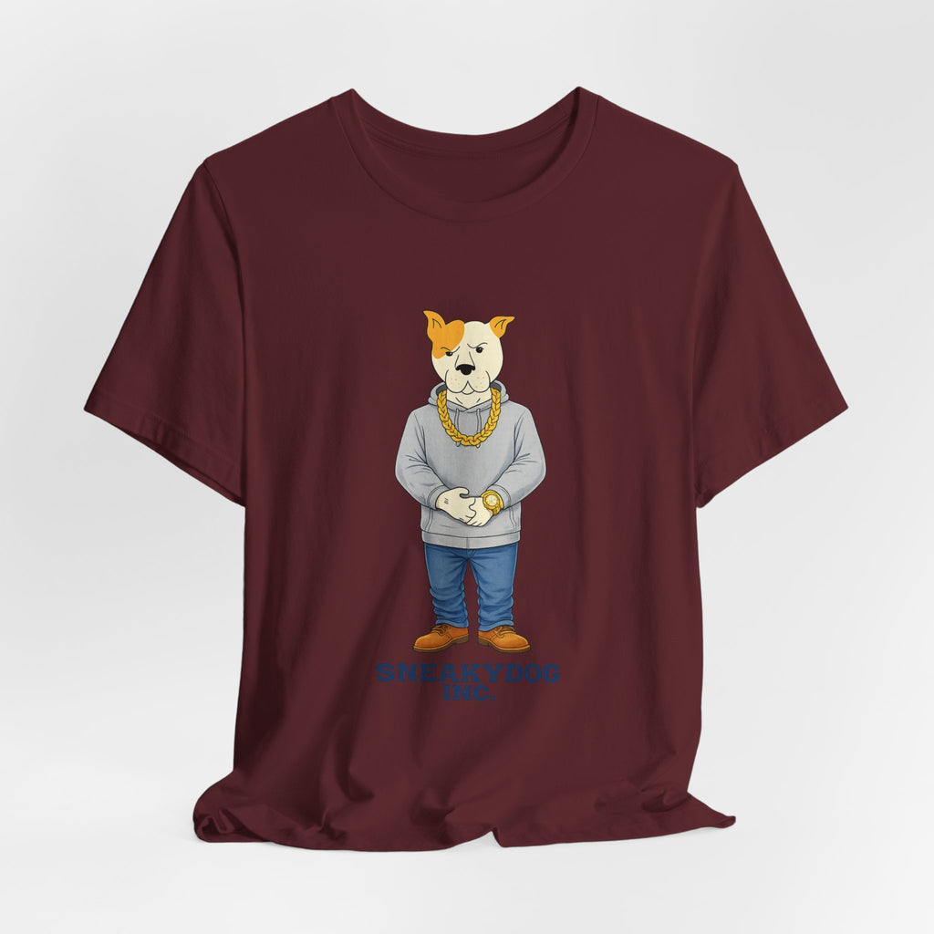 Sneakydog Inc. Grey Hoodie — Vintage Short Sleeve T-Shirt