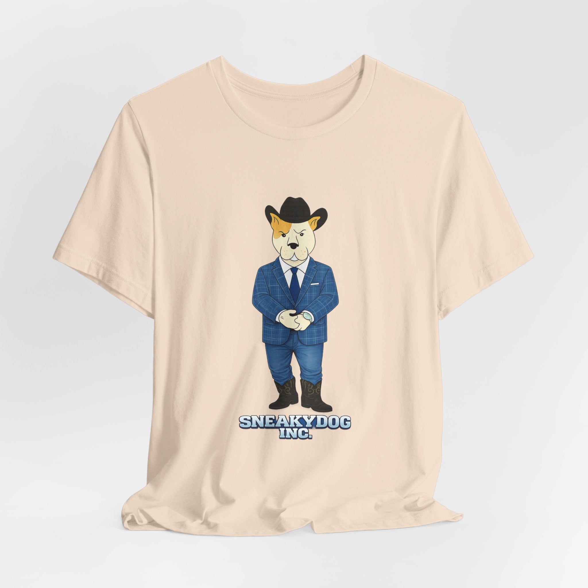 Sneakydog Inc. Cowboy Suit Graphic — Vintage Short Sleeve T-Shirt