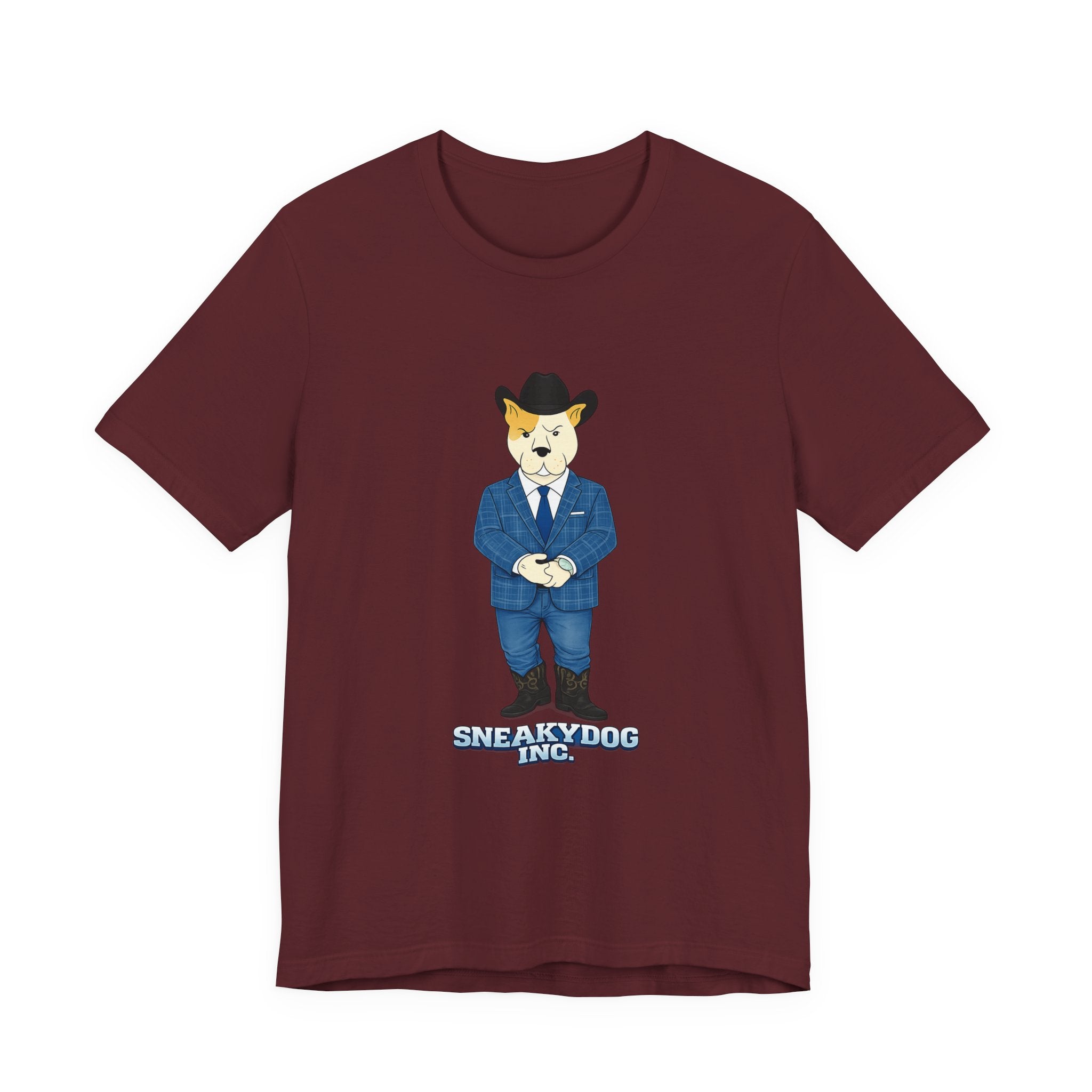 Sneakydog Inc. Cowboy Suit Graphic — Vintage Short Sleeve T-Shirt