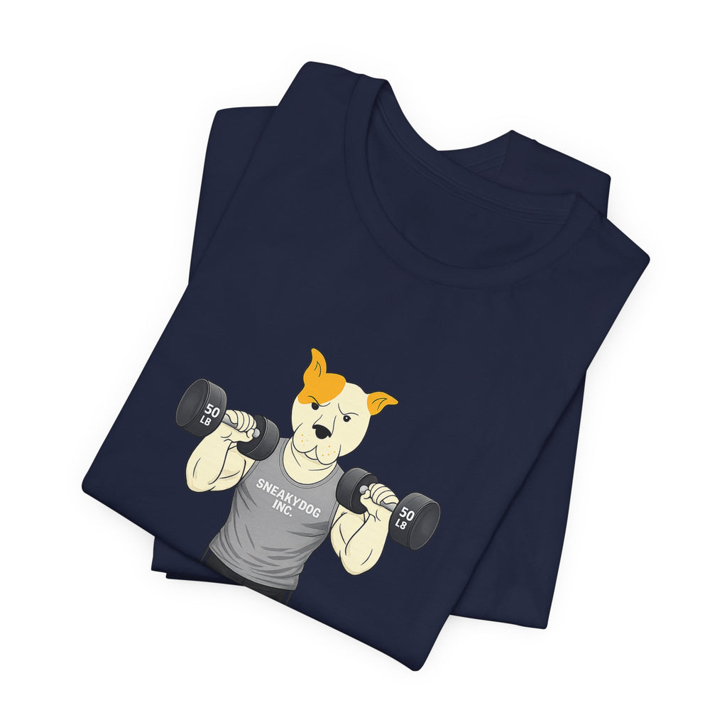 Sneakydog Inc. Workout Grey Graphic — Vintage Short Sleeve T-Shirt