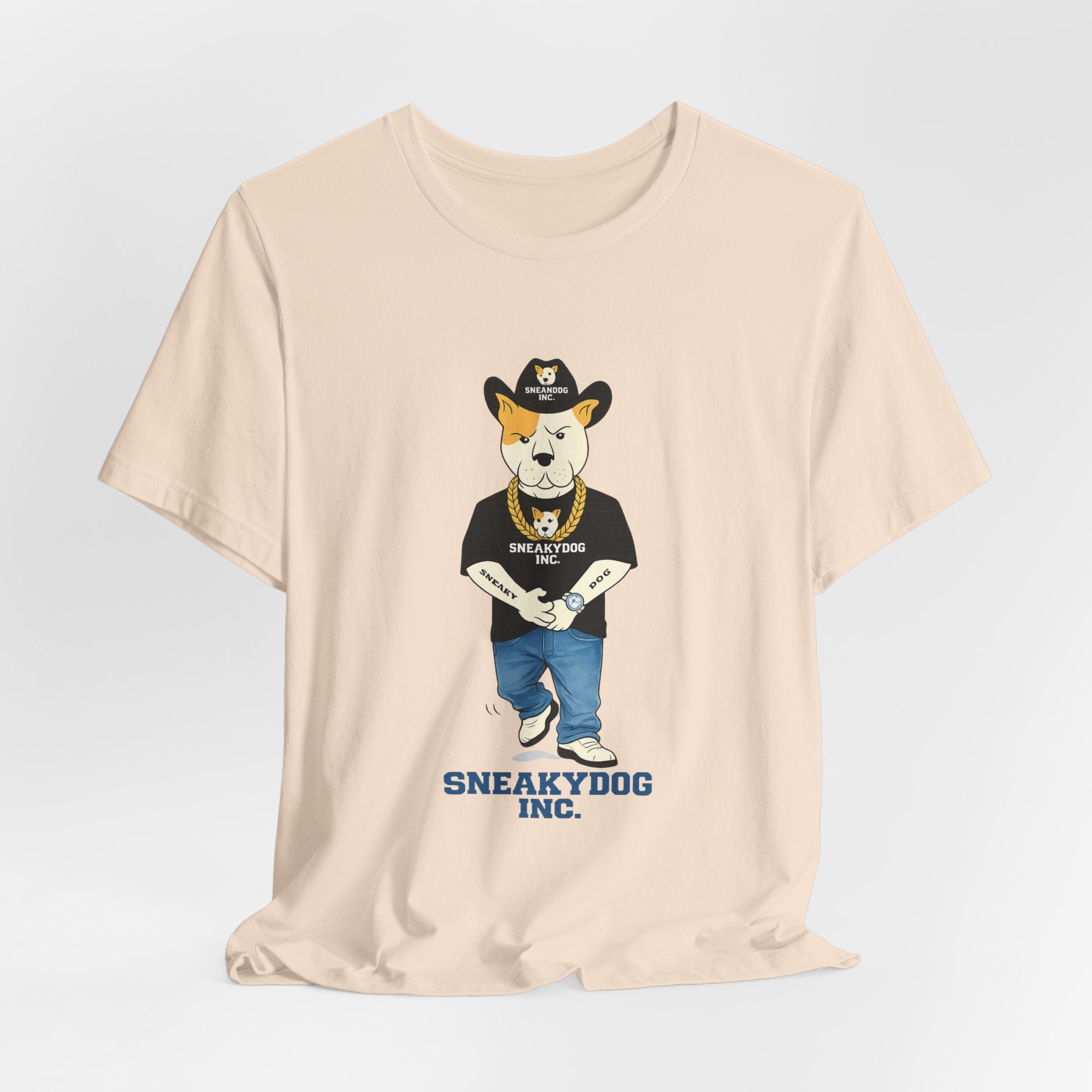 Sneakydog Inc. Cowboy Black Graphic — Vintage Short Sleeve T-Shirt