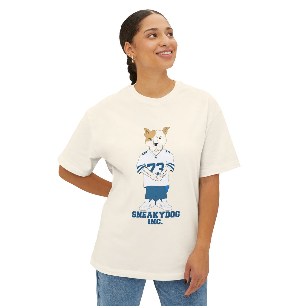 Sneakydog Inc. Football Jersey Graphic — Oversized Boxy Premium T-Shirt