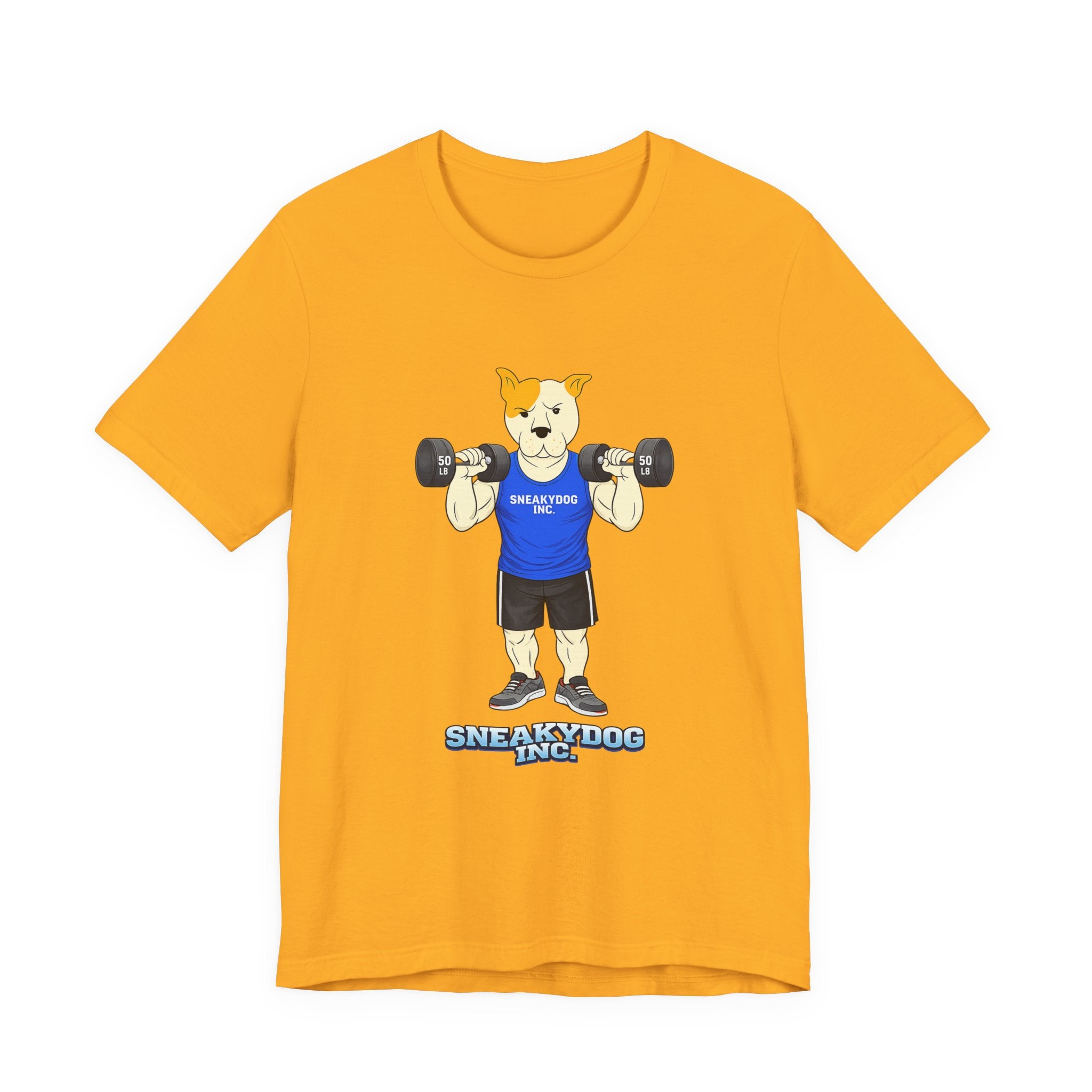 Sneakydog Inc. Workout Blue Graphic — Vintage Short Sleeve T-Shirt