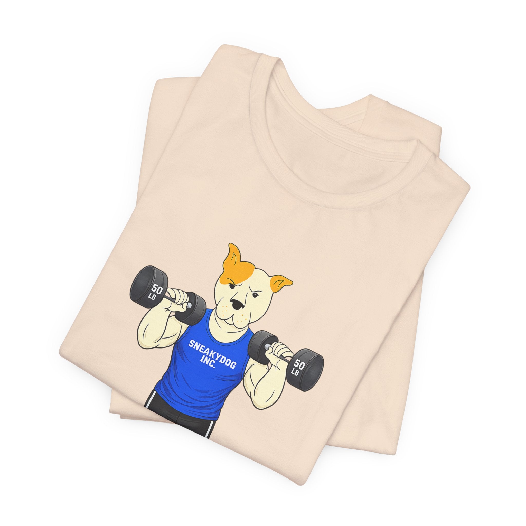 Sneakydog Inc. Workout Blue Graphic — Vintage Short Sleeve T-Shirt