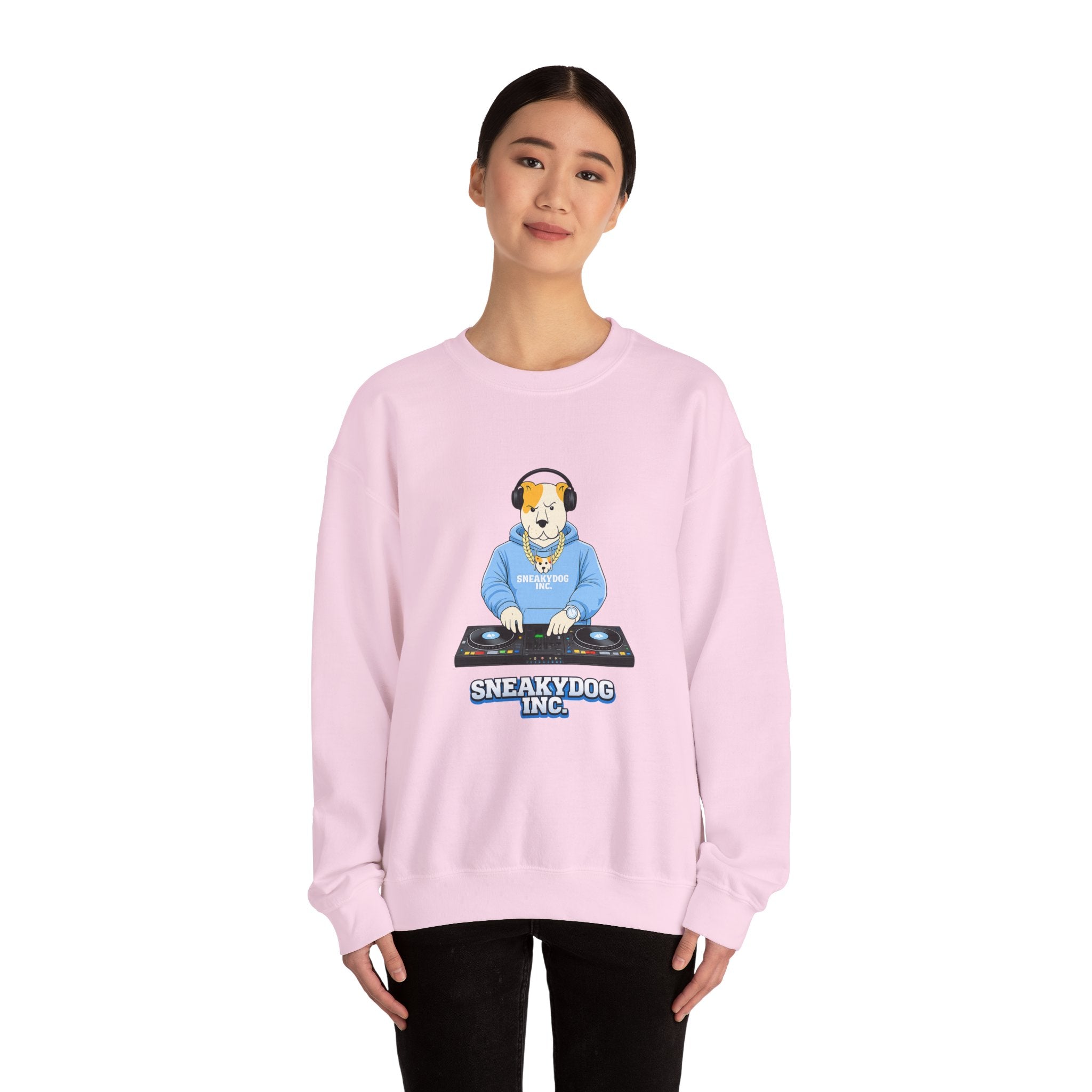 Sneakydog Inc. DJ Graphic Crewneck Sweatshirt – Vintage Graphic