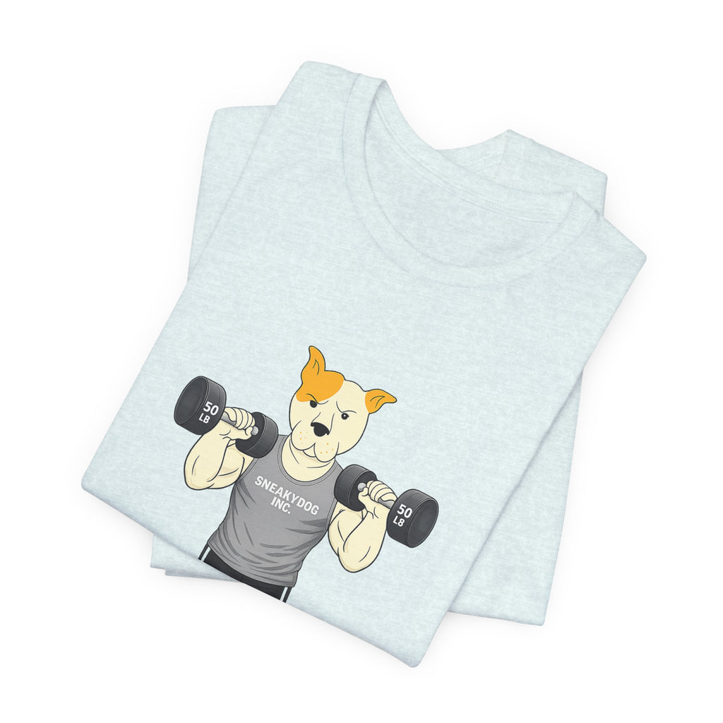 Sneakydog Inc. Workout Grey Graphic — Vintage Short Sleeve T-Shirt