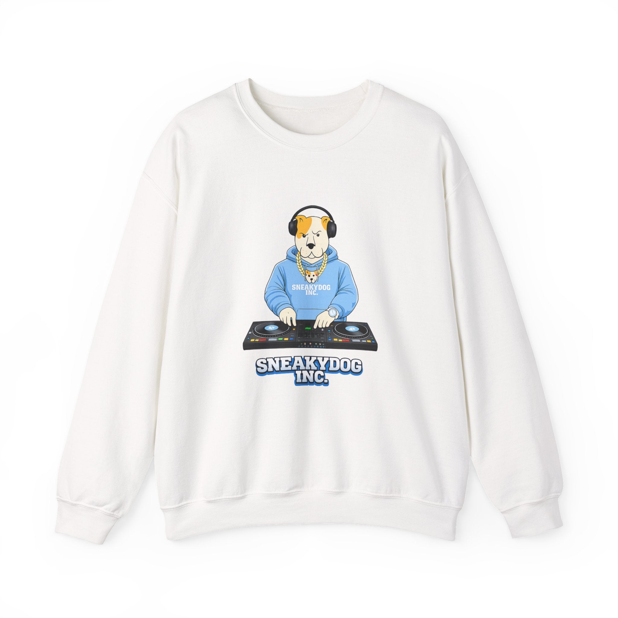 Sneakydog Inc. DJ Graphic Crewneck Sweatshirt – Vintage Graphic