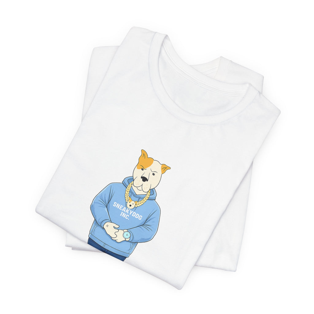 Sneakydog Inc. Carolina Blue Hoodie Graphic Tee — Vintage Short Sleeve T-Shirt