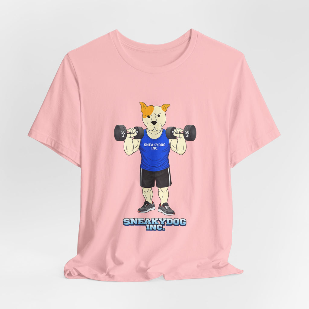 Sneakydog Inc. Workout Blue Graphic — Vintage Short Sleeve T-Shirt