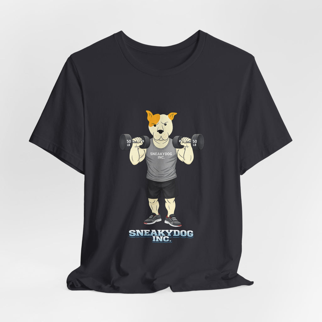 Sneakydog Inc. Workout Grey Graphic — Vintage Short Sleeve T-Shirt
