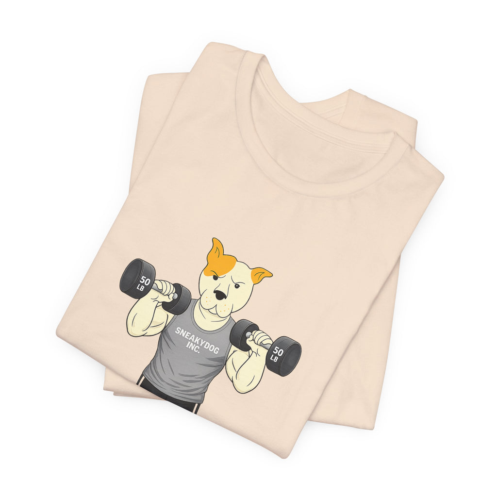 Sneakydog Inc. Workout Grey Graphic — Vintage Short Sleeve T-Shirt