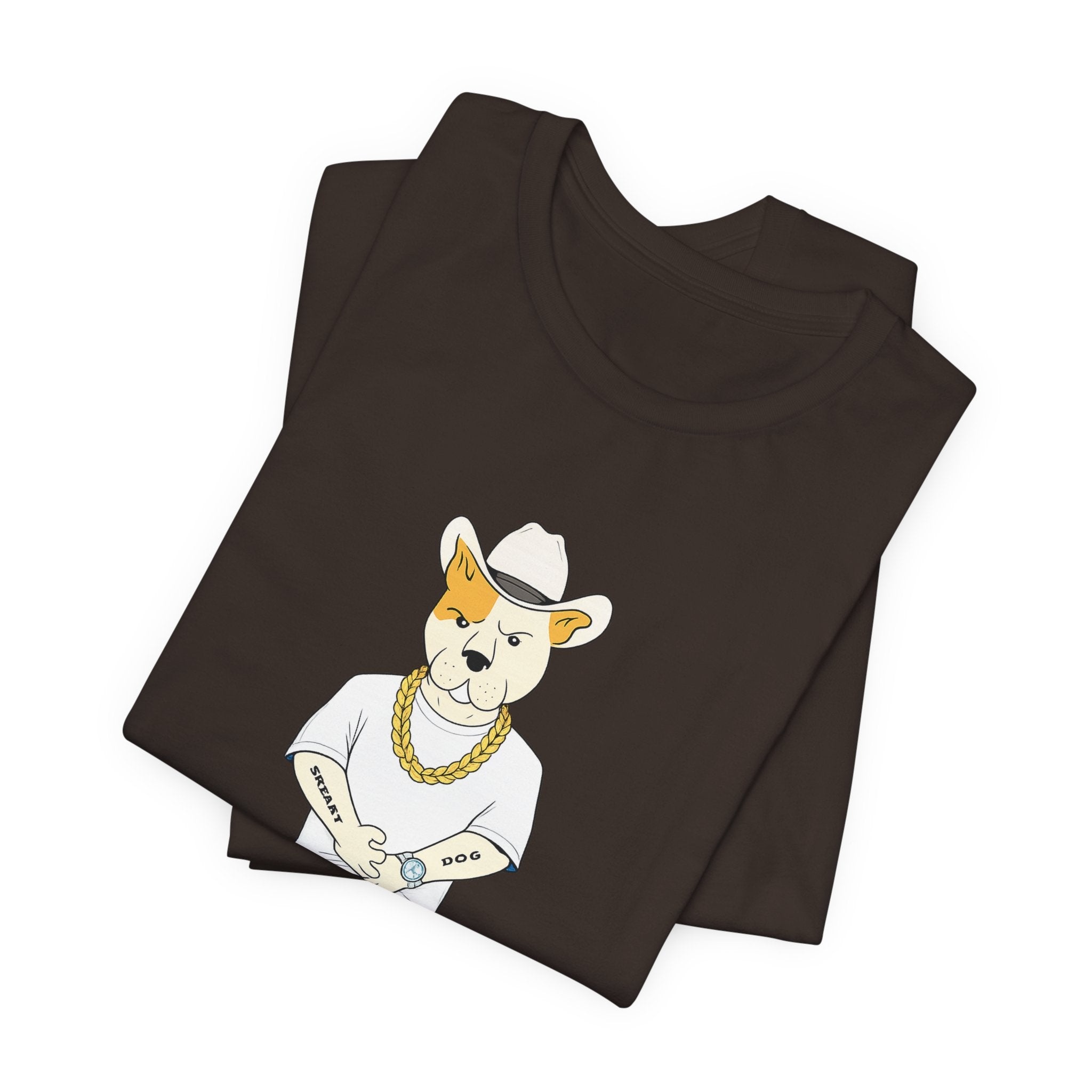 Sneakydog Inc. Cowboy White Graphic — Vintage Short Sleeve T-Shirt
