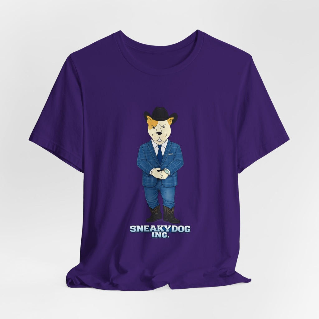 Sneakydog Inc. Cowboy Suit Graphic — Vintage Short Sleeve T-Shirt