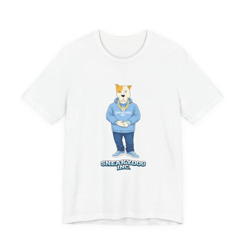 Sneakydog Inc. Carolina Blue Hoodie Graphic Tee — Vintage Short Sleeve T-Shirt