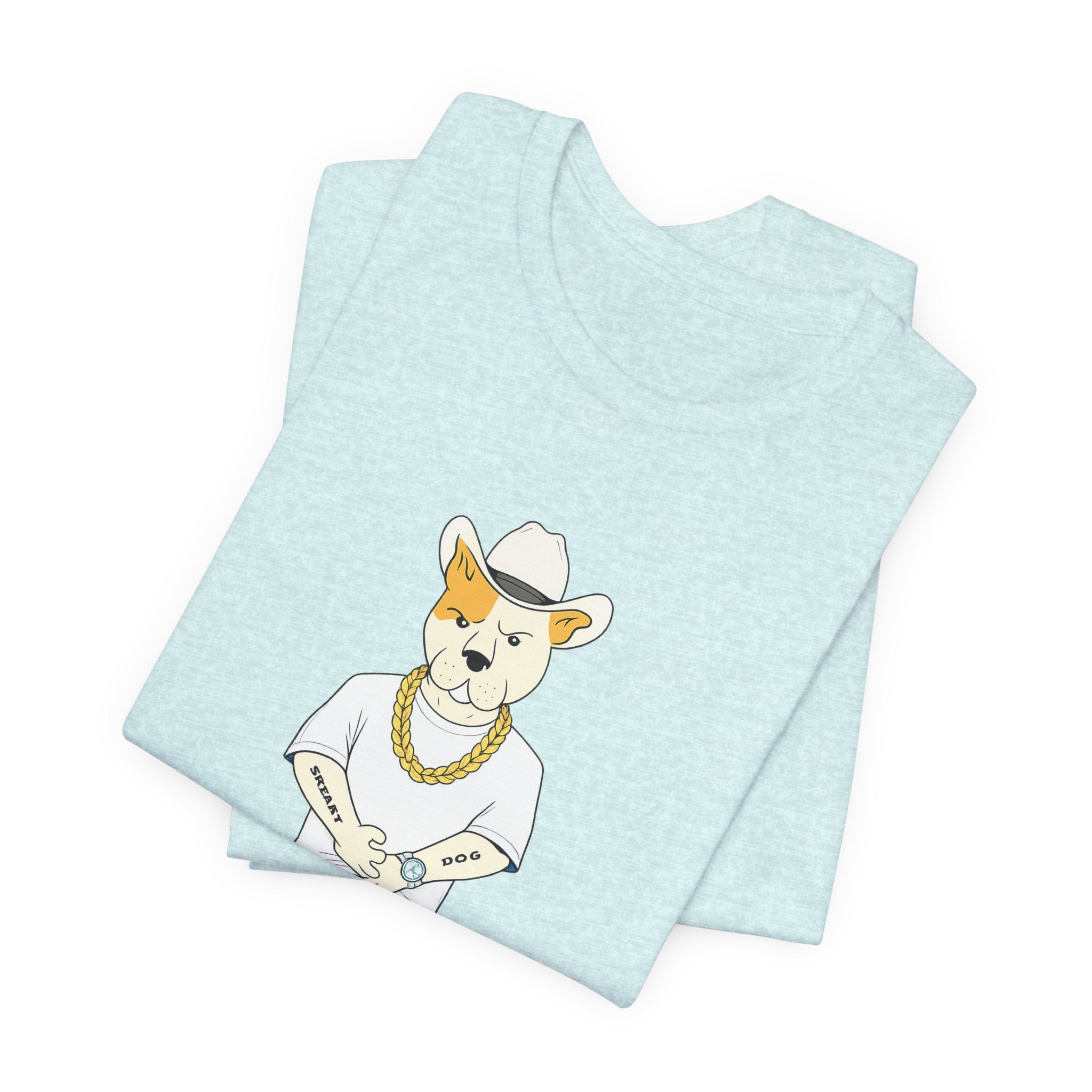 Sneakydog Inc. Cowboy White Graphic — Vintage Short Sleeve T-Shirt