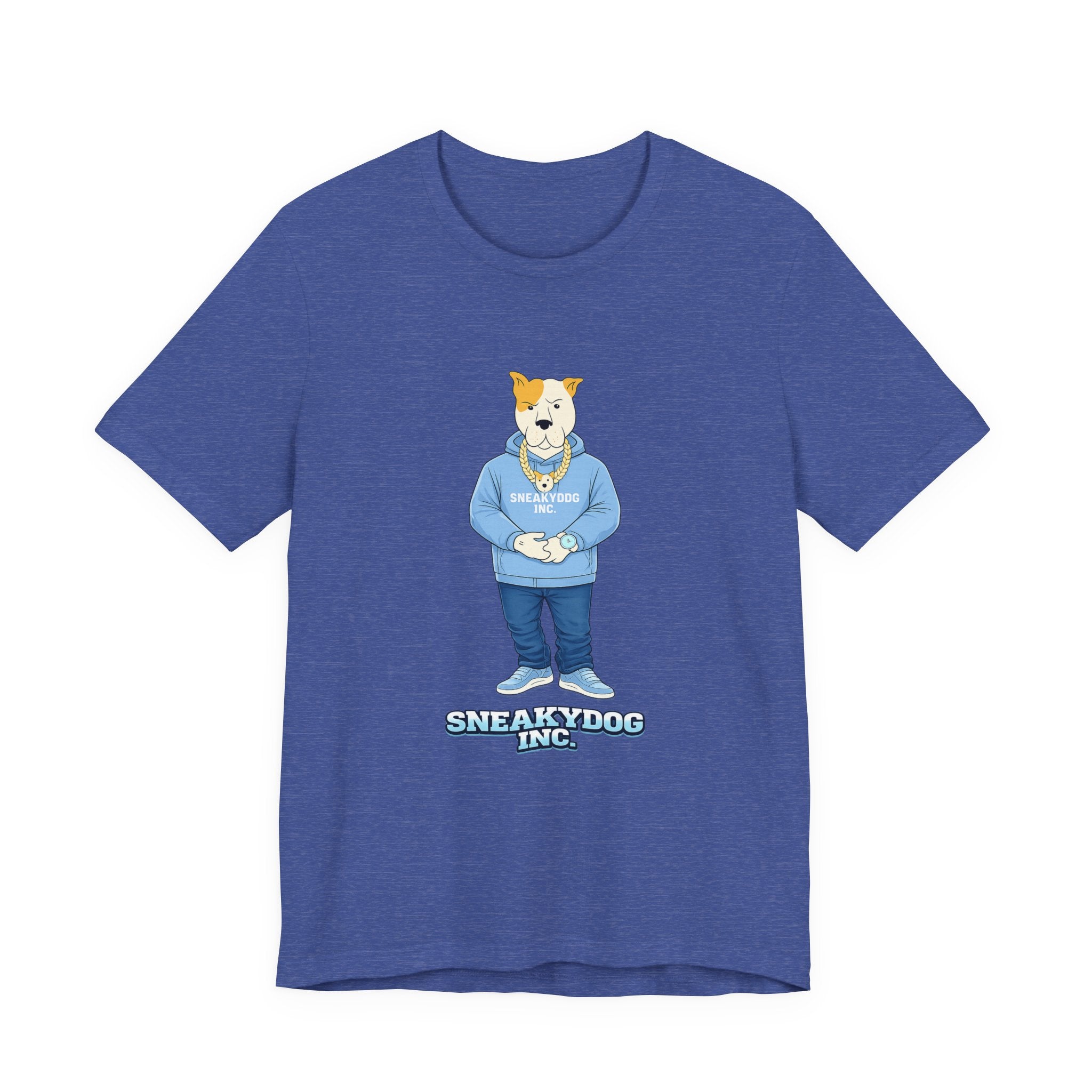Sneakydog Inc. Carolina Blue Hoodie Graphic Tee — Vintage Short Sleeve T-Shirt