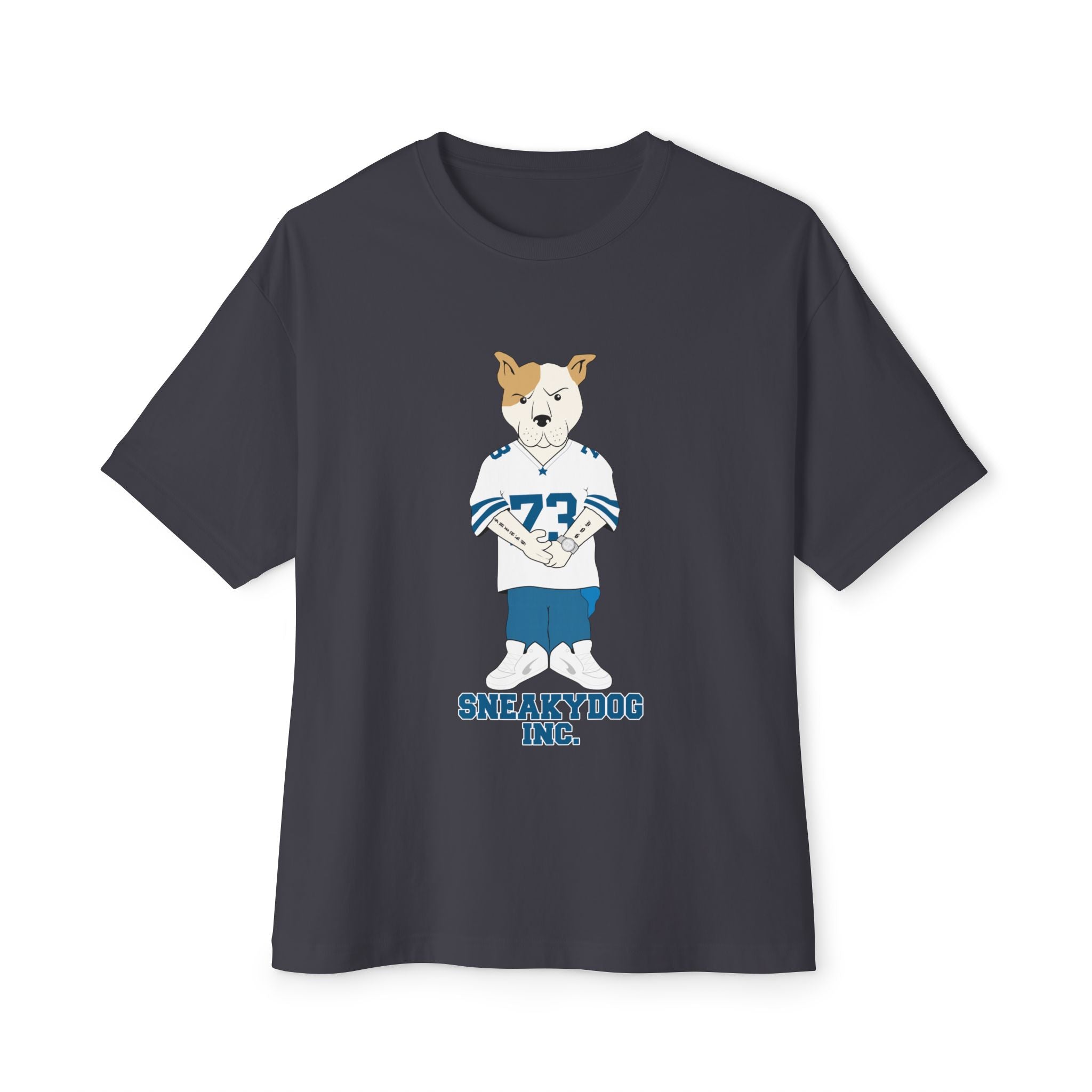 Sneakydog Inc. Football Jersey Graphic — Oversized Boxy Premium T-Shirt