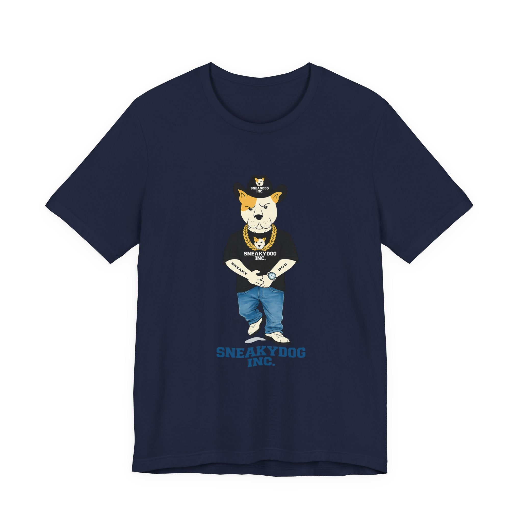 Sneakydog Inc. Cowboy Black Graphic — Vintage Short Sleeve T-Shirt