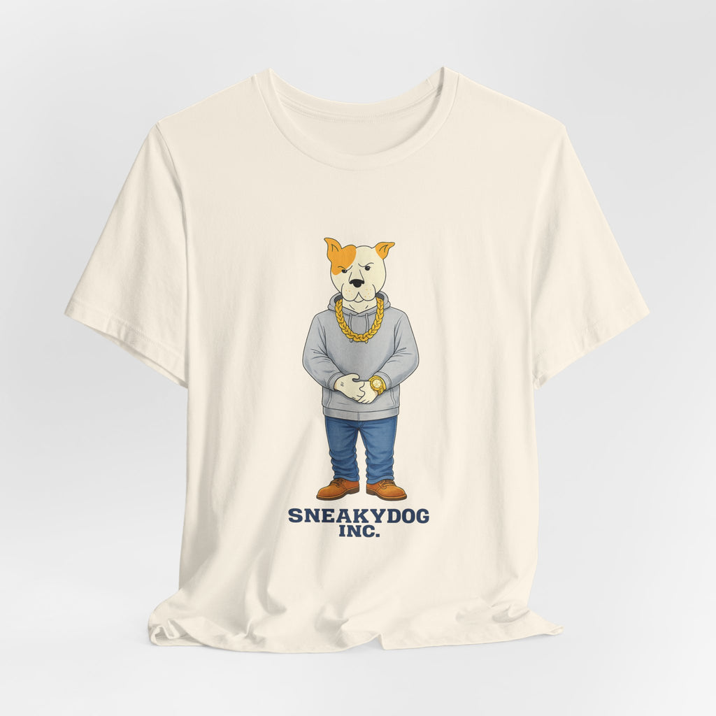 Sneakydog Inc. Grey Hoodie — Vintage Short Sleeve T-Shirt
