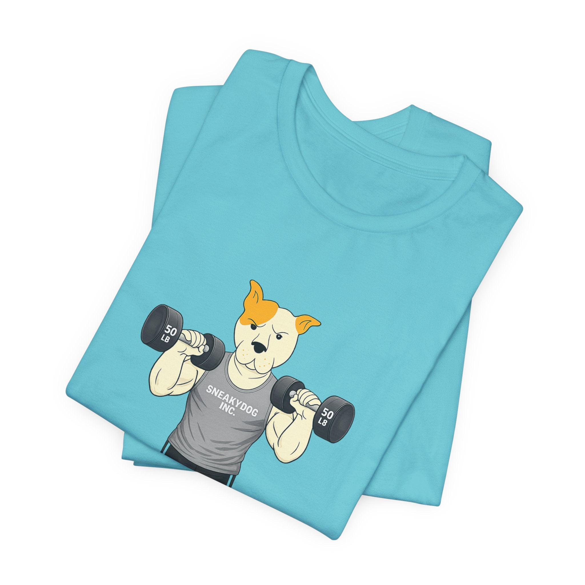 Sneakydog Inc. Workout Grey Graphic — Vintage Short Sleeve T-Shirt