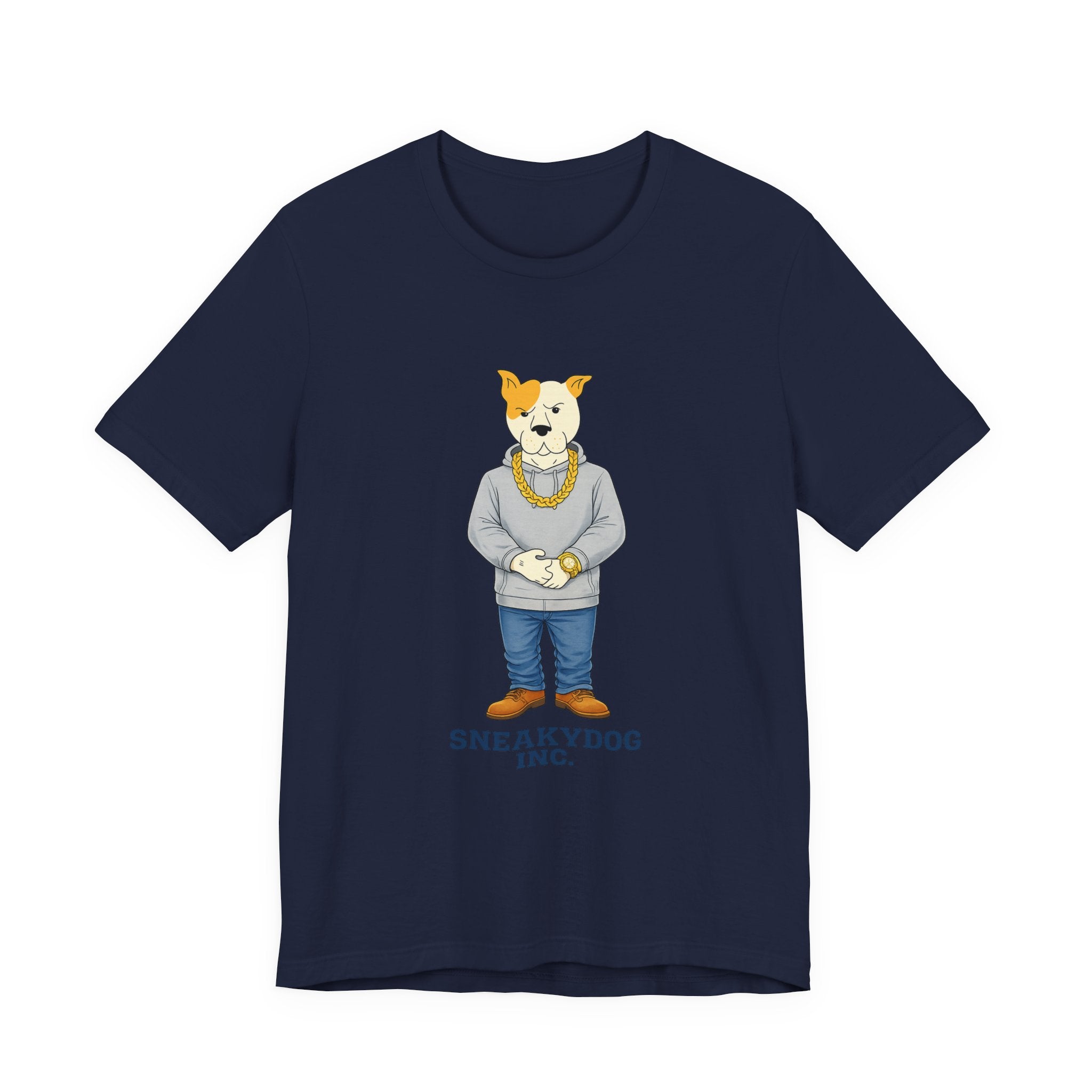 Sneakydog Inc. Grey Hoodie — Vintage Short Sleeve T-Shirt