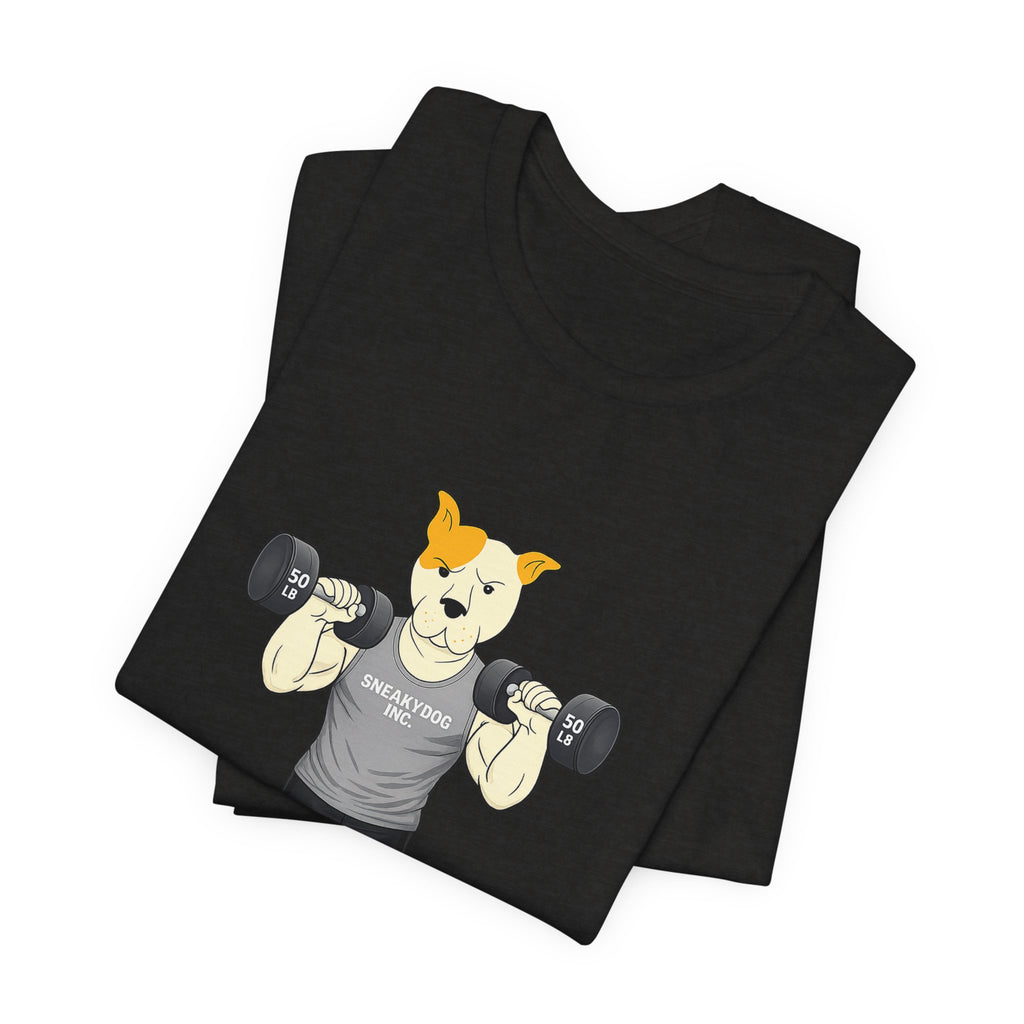 Sneakydog Inc. Workout Grey Graphic — Vintage Short Sleeve T-Shirt