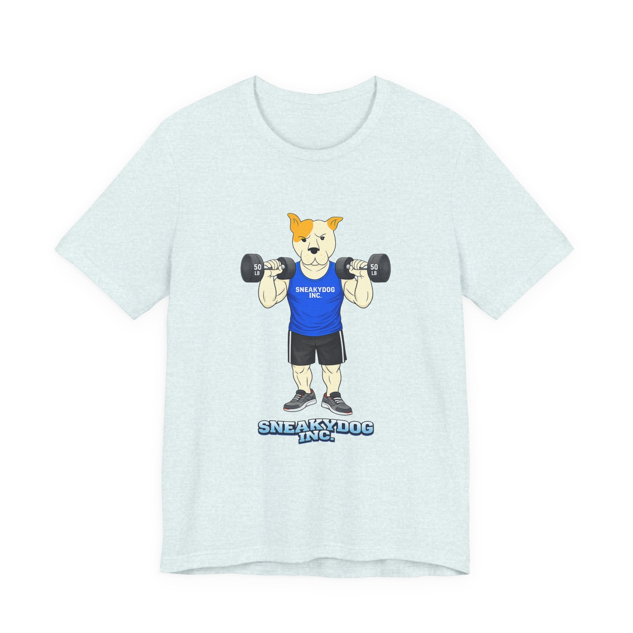 Sneakydog Inc. Workout Blue Graphic — Vintage Short Sleeve T-Shirt