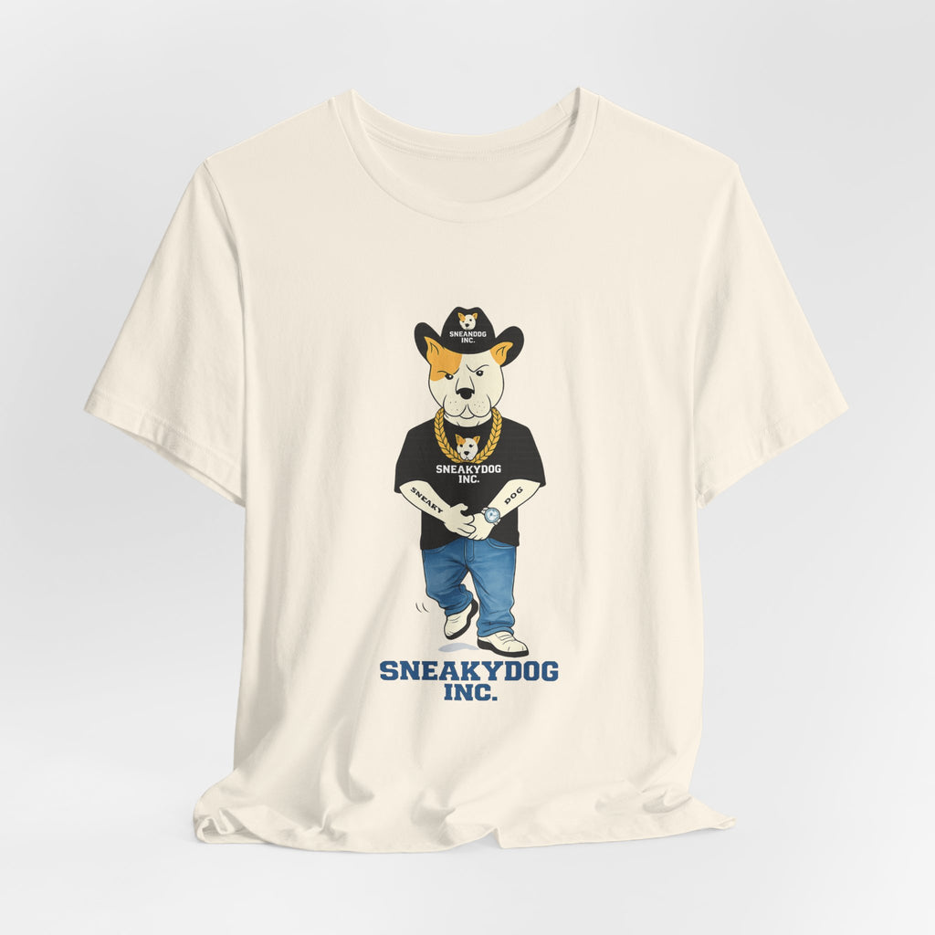 Sneakydog Inc. Cowboy Black Graphic — Vintage Short Sleeve T-Shirt