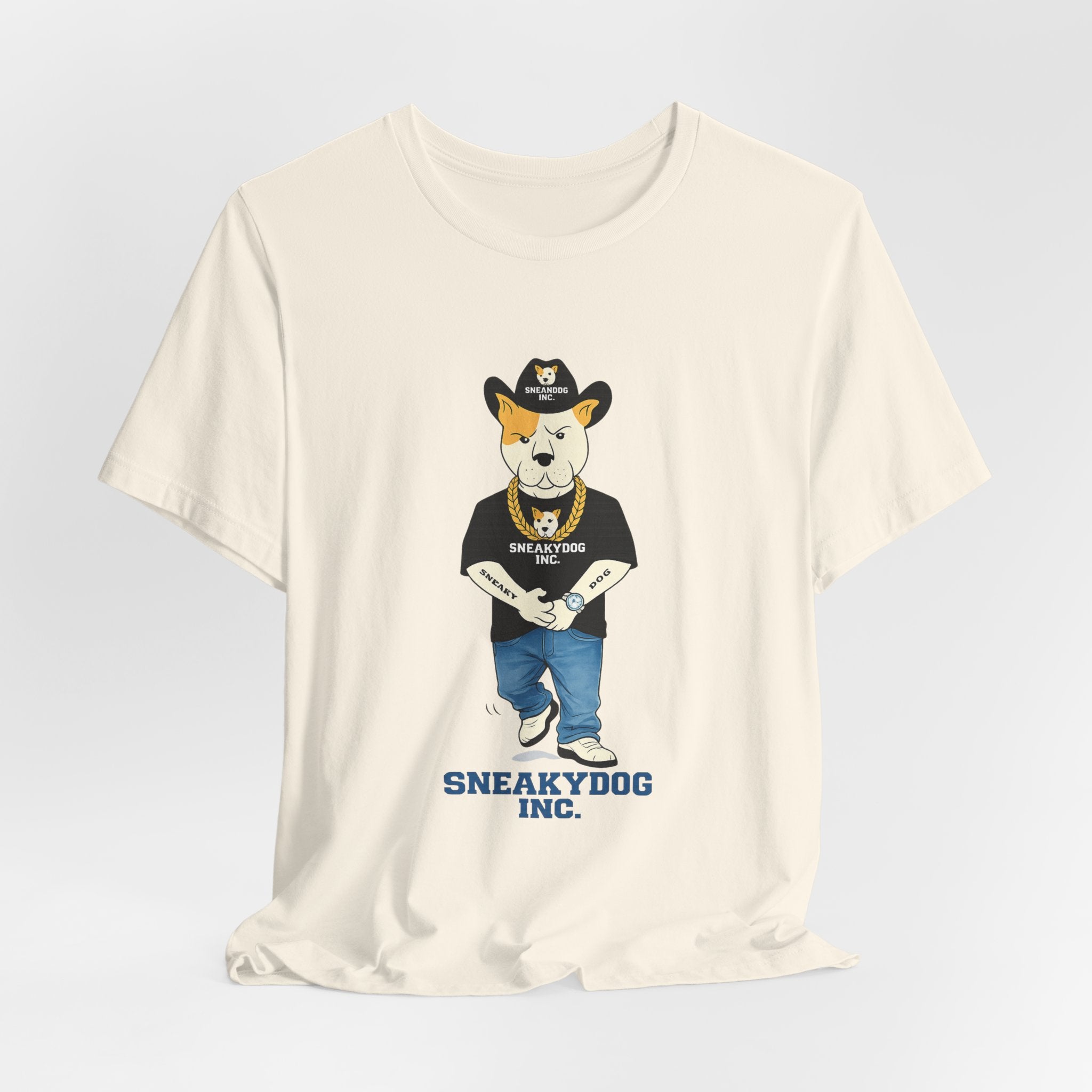 Sneakydog Inc. Cowboy Black Graphic — Vintage Short Sleeve T-Shirt