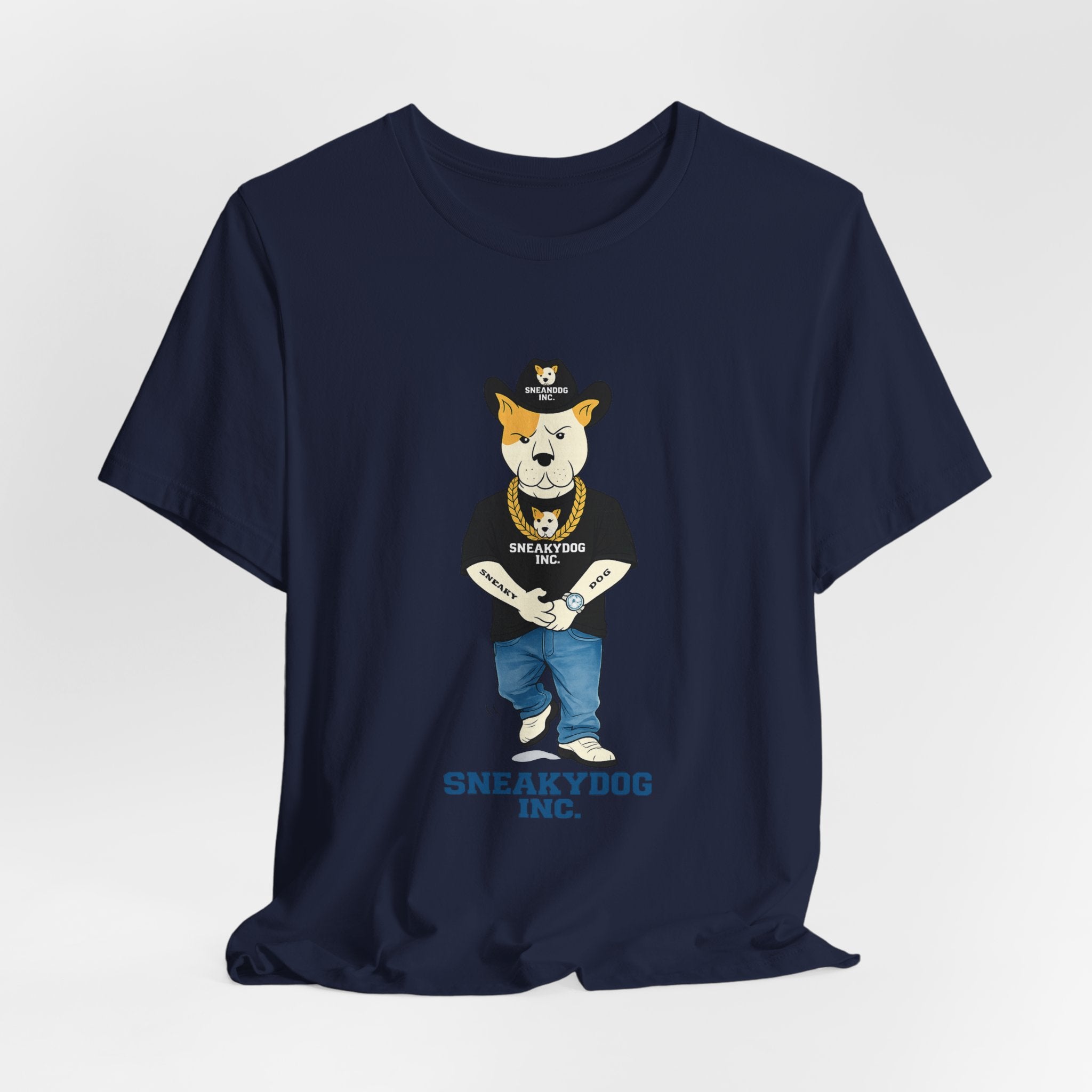 Sneakydog Inc. Cowboy Black Graphic — Vintage Short Sleeve T-Shirt