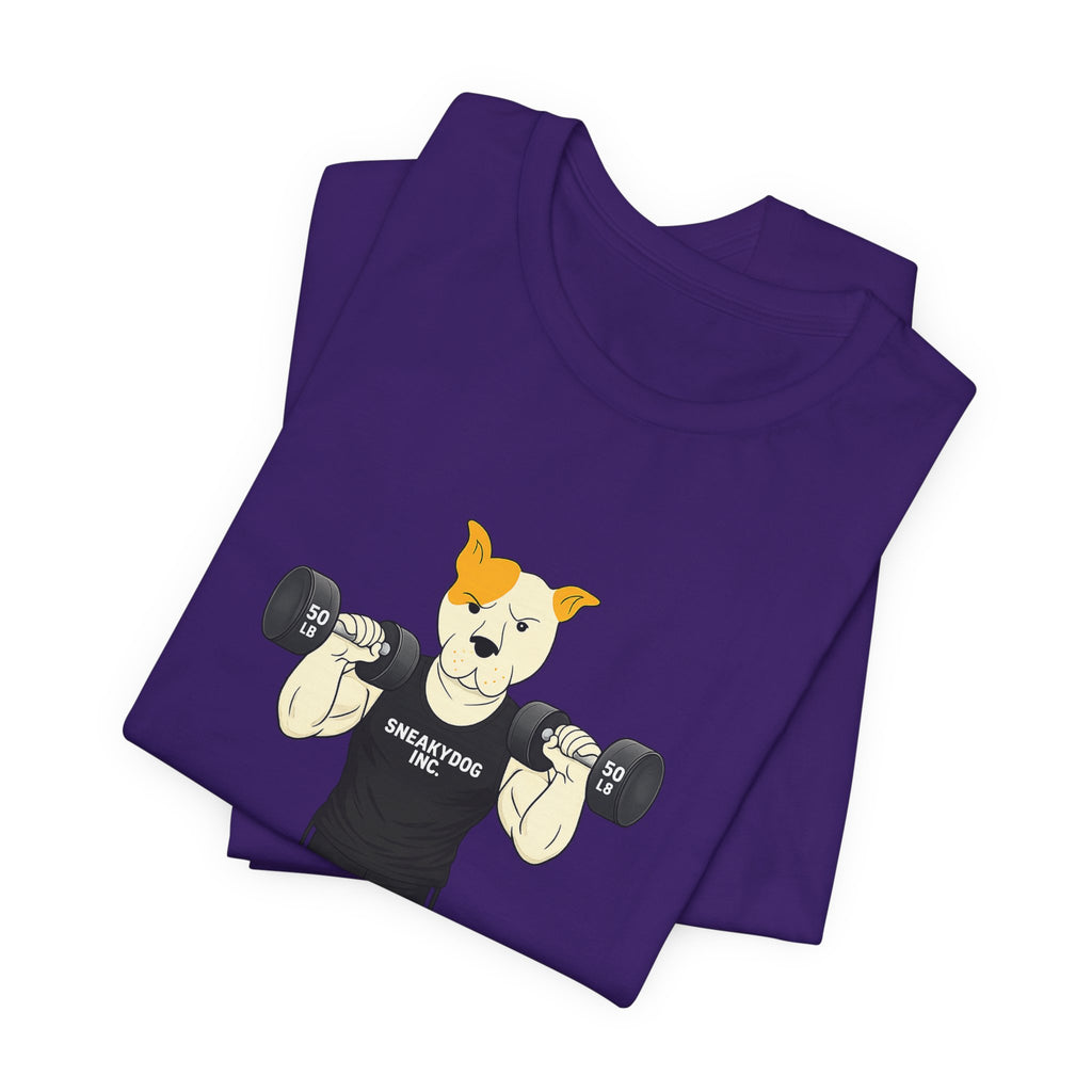 Sneakydog Inc. Workout Black Graphic — Vintage Short Sleeve T-Shirt